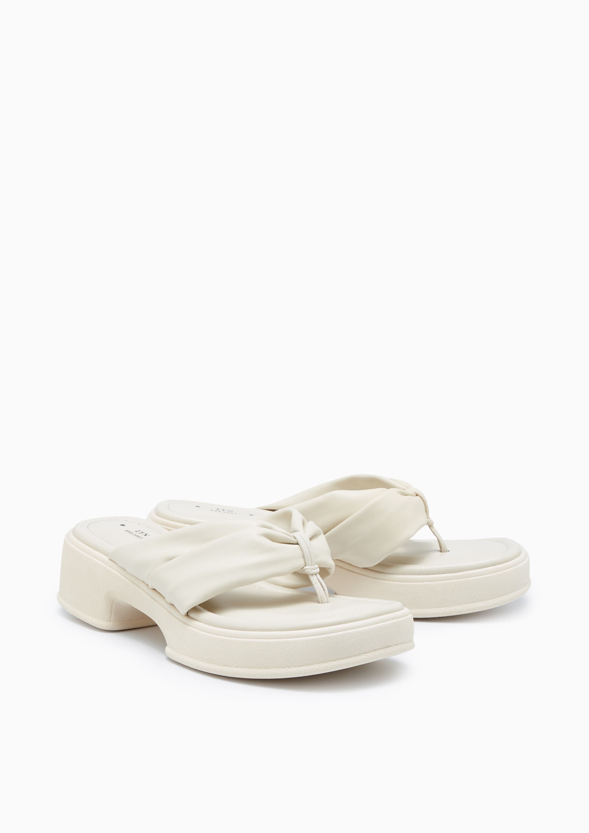 Bray Platform Sandals Off-White