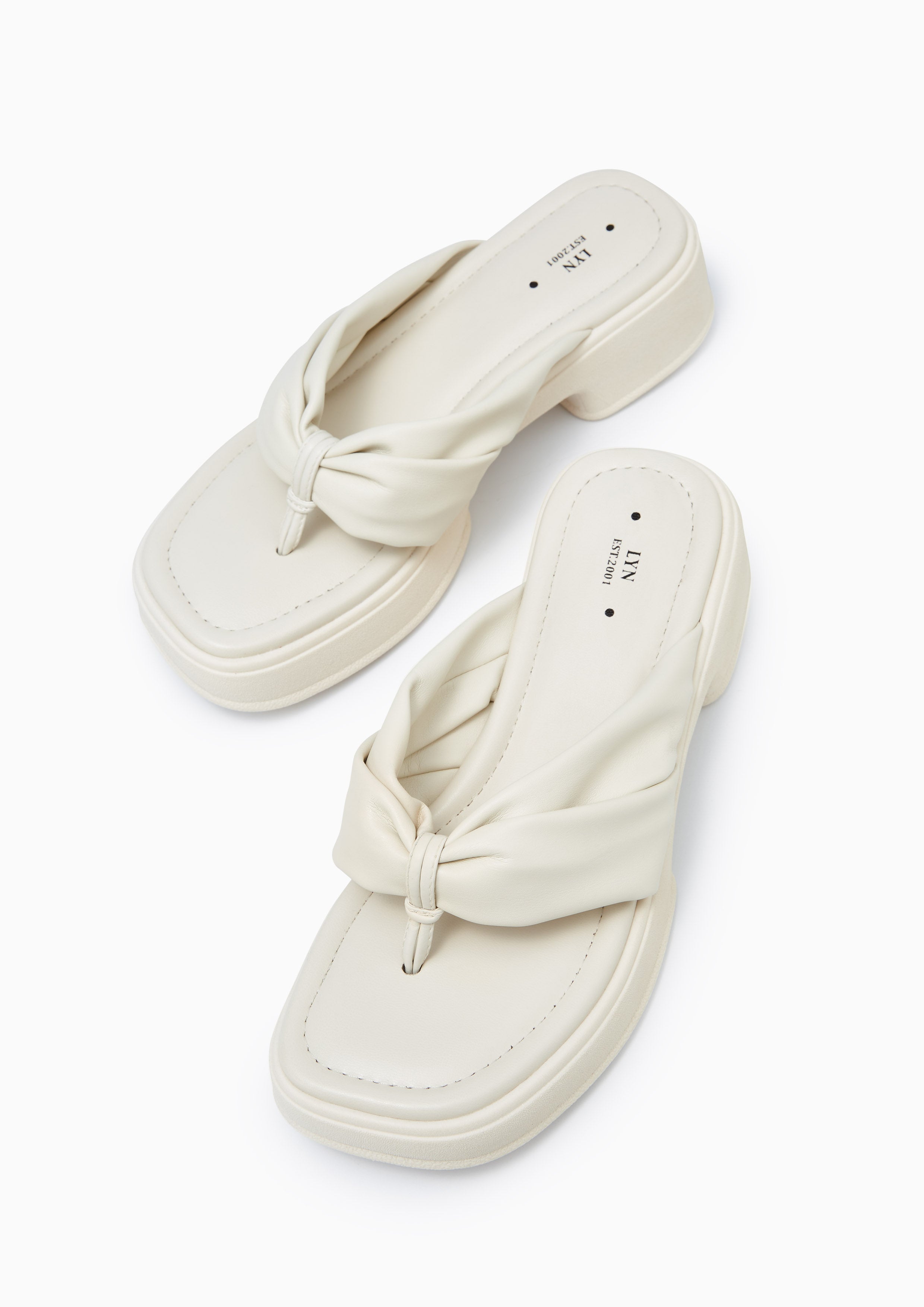 Bray Platform Sandals Off-White