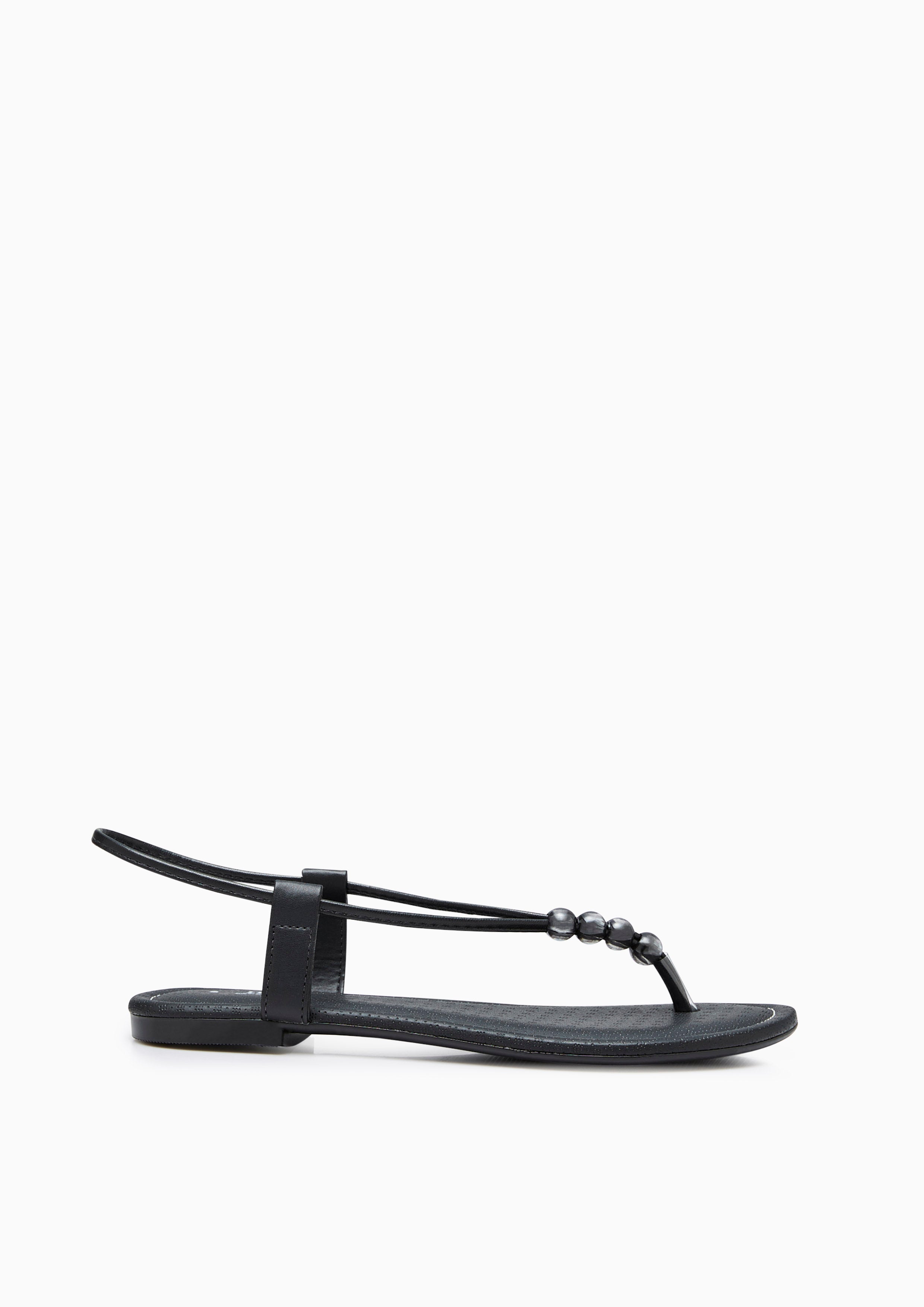 Bryna Flat Sandals Black