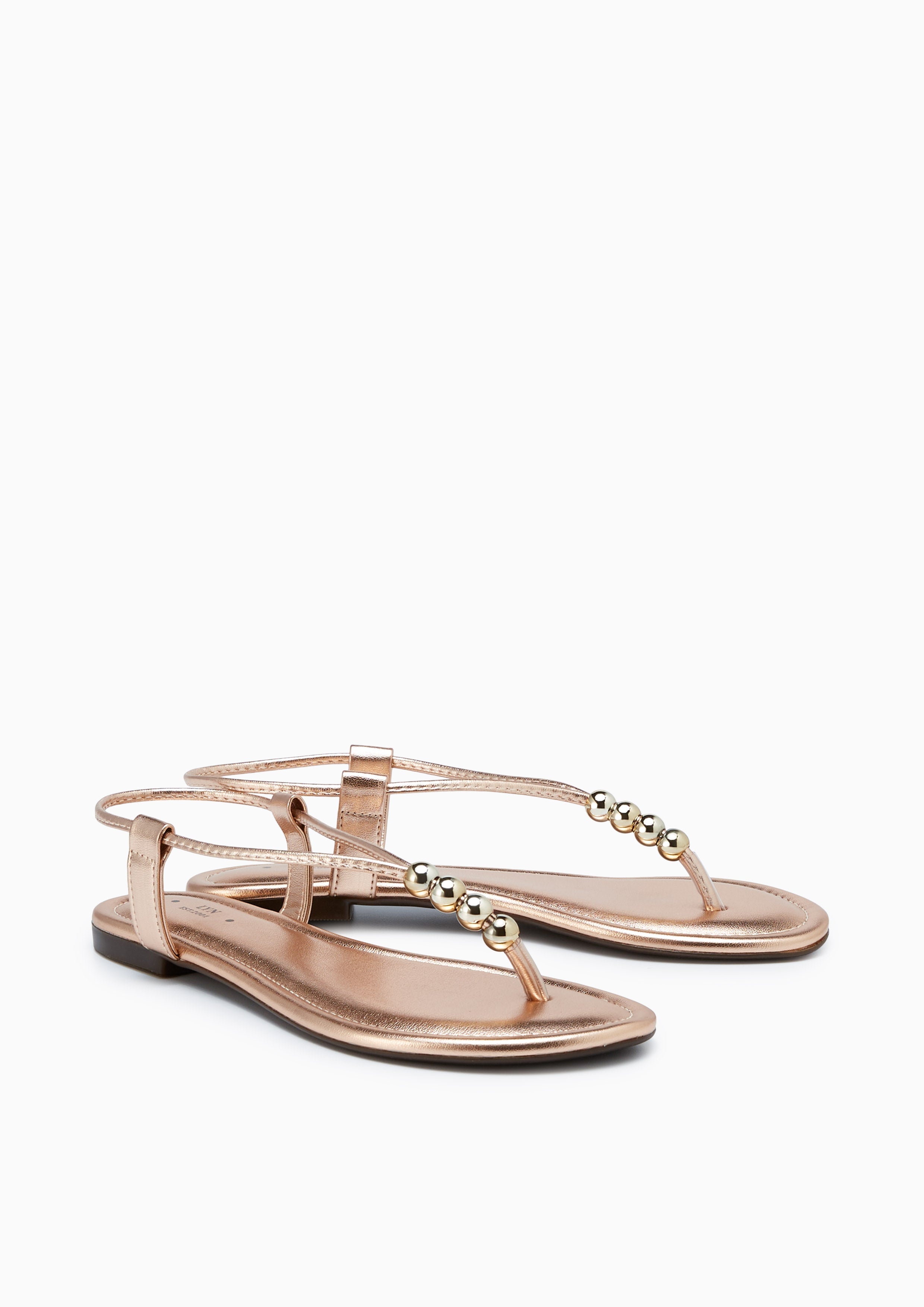 Bryna Flat Sandals Rose Gold