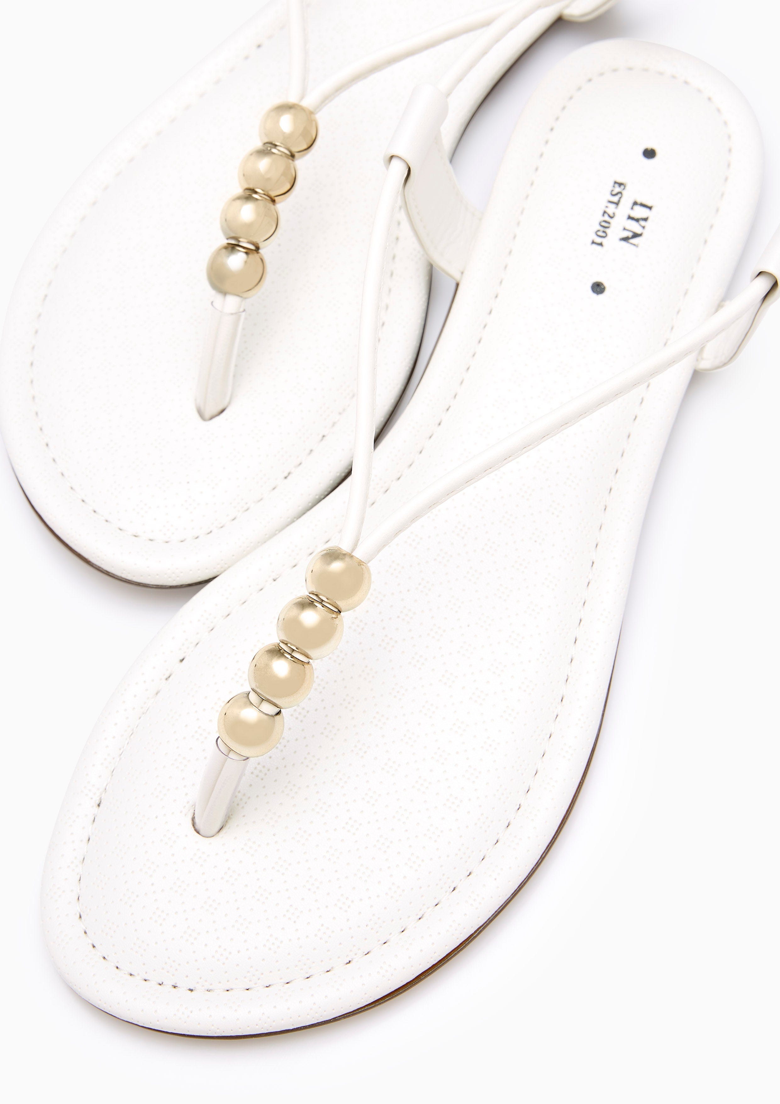 Bryna Flat Sandals Off-White