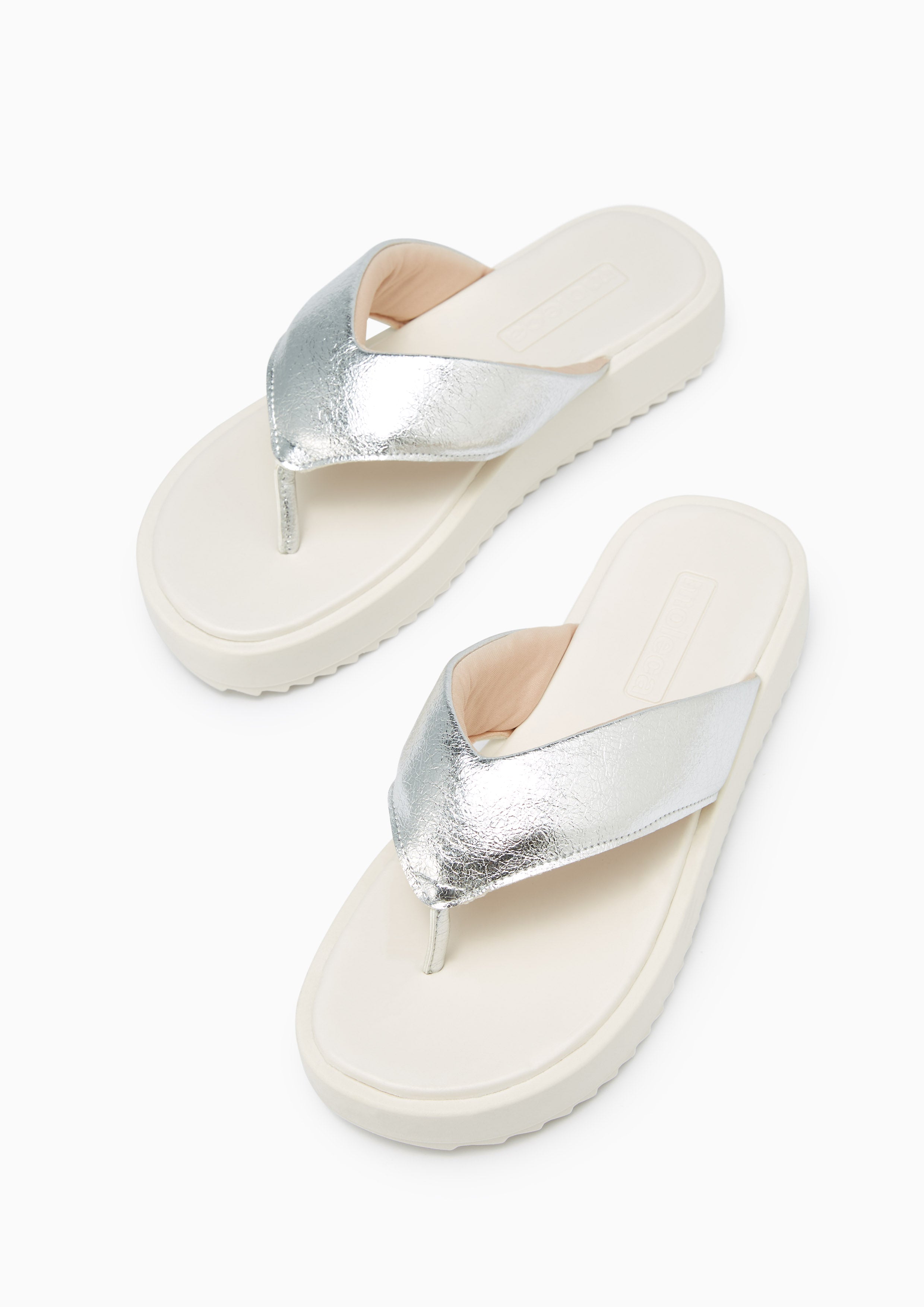 Bixby Platform Sandals Silver