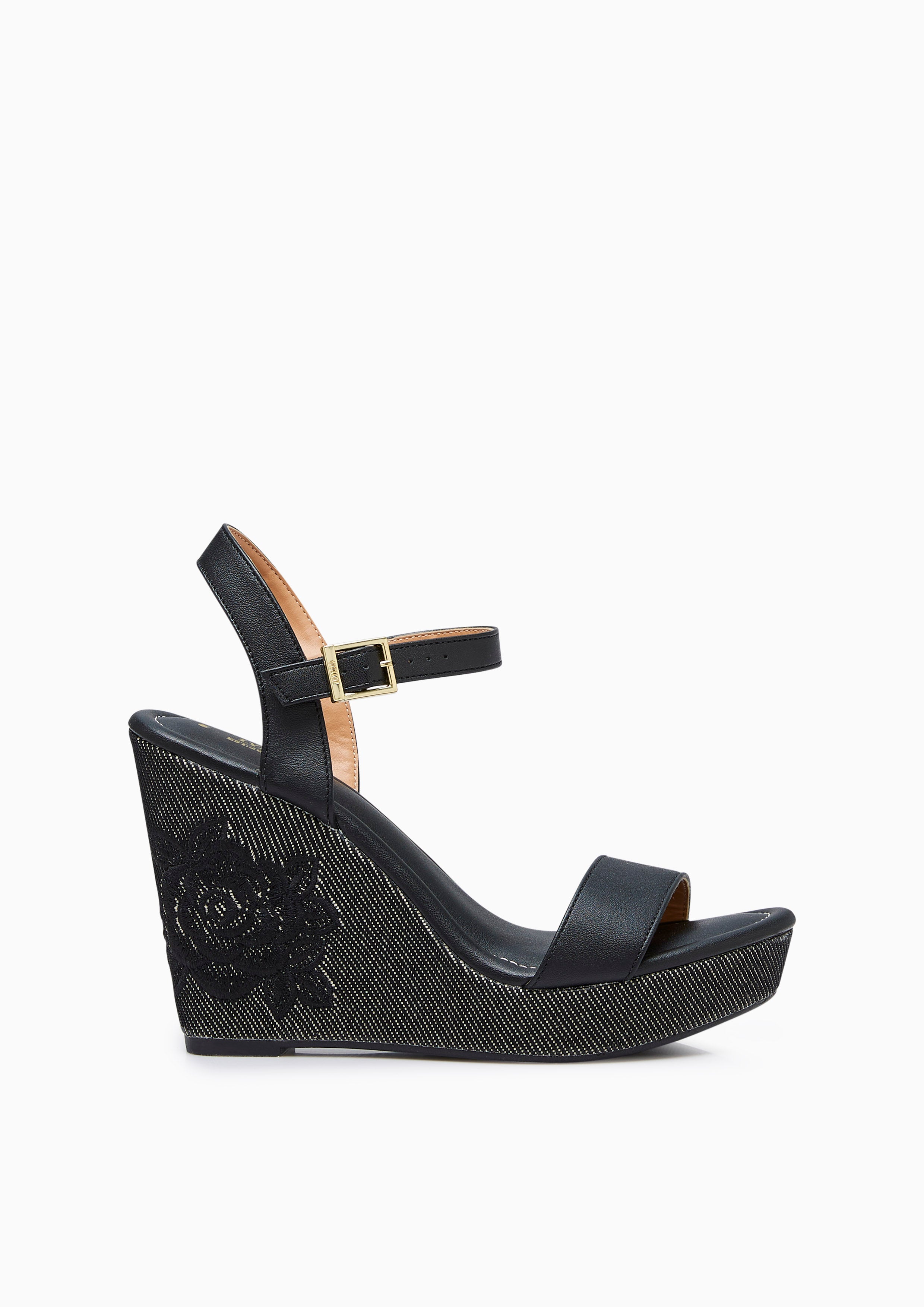 Brissa Rose Wedges Black