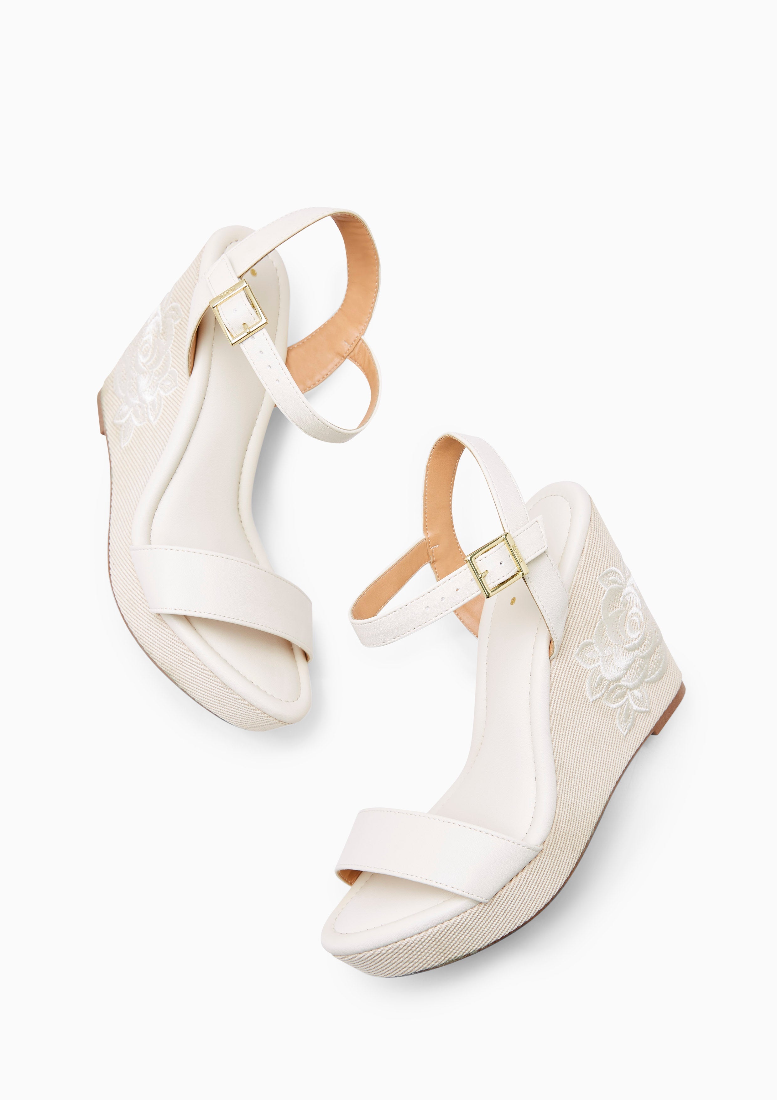 Brissa Rose Wedges Off-White