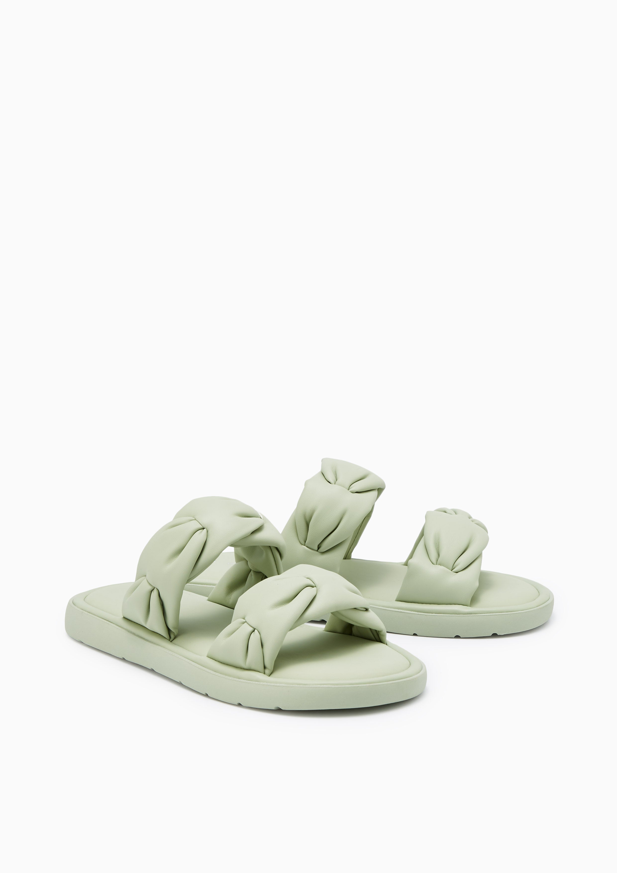 Biscotti Flat Sandals Green - Lyn TH