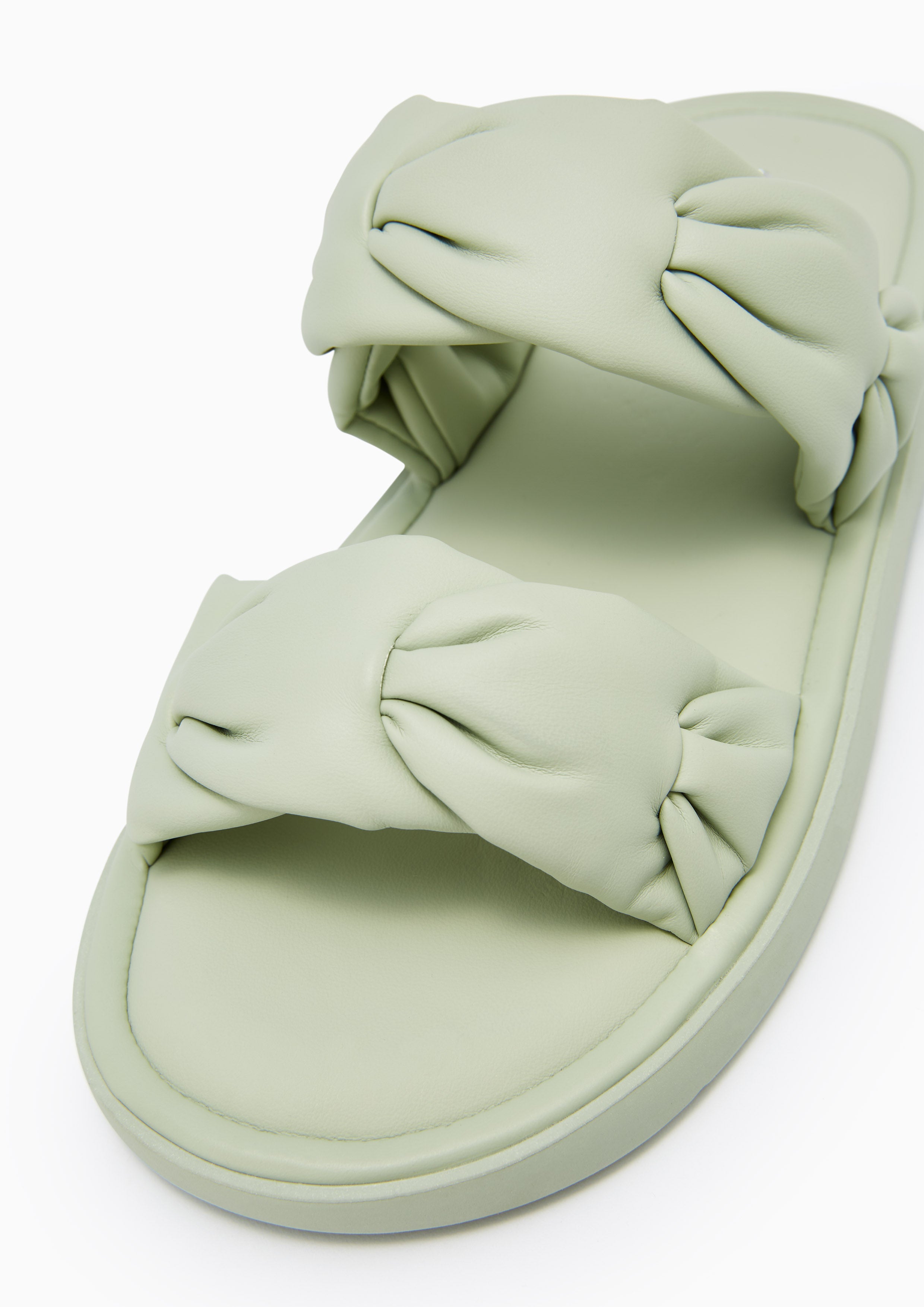 Biscotti Flat Sandals Green - Lyn TH