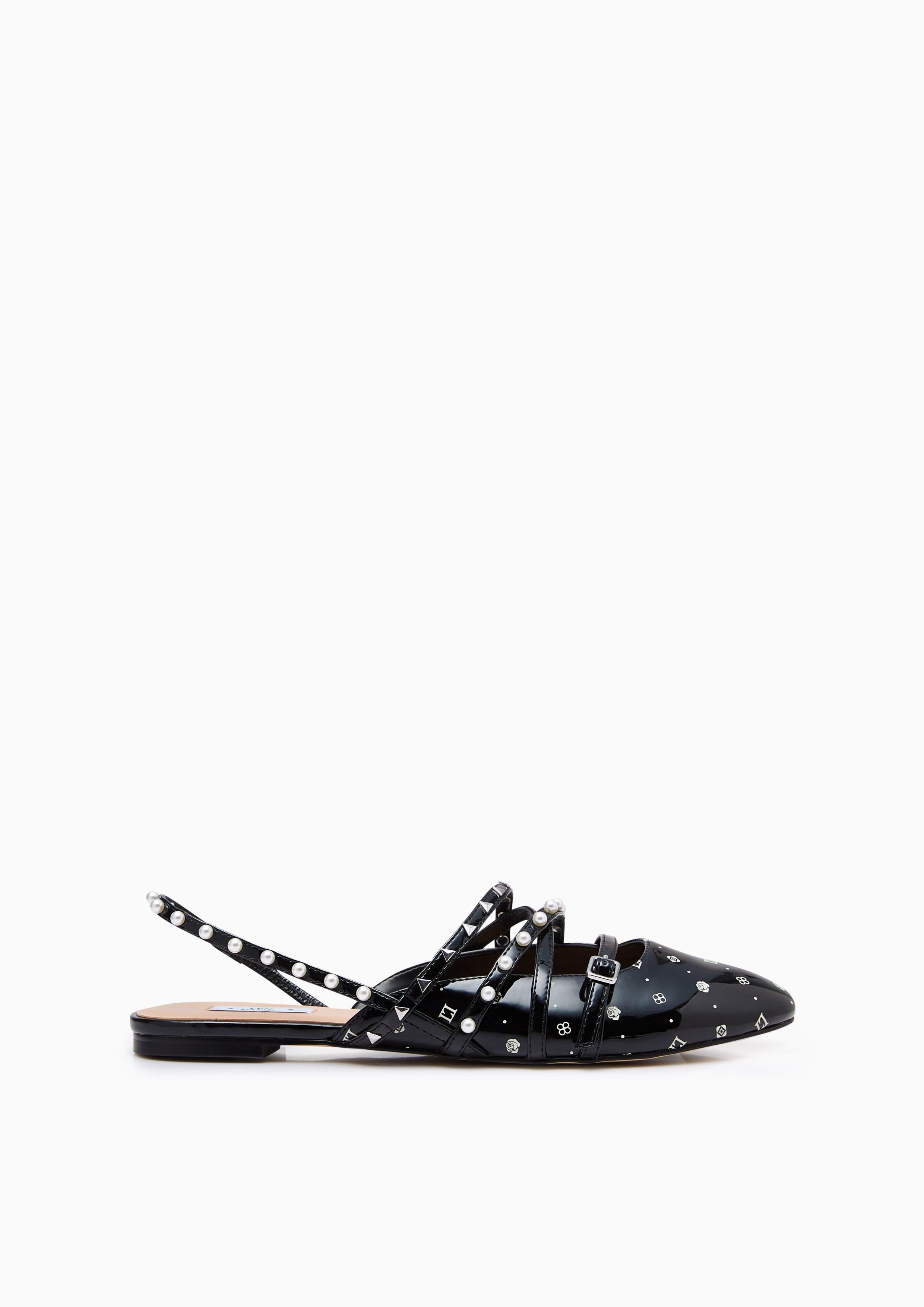 Kara Flat Slingbacks Black - Lyn TH