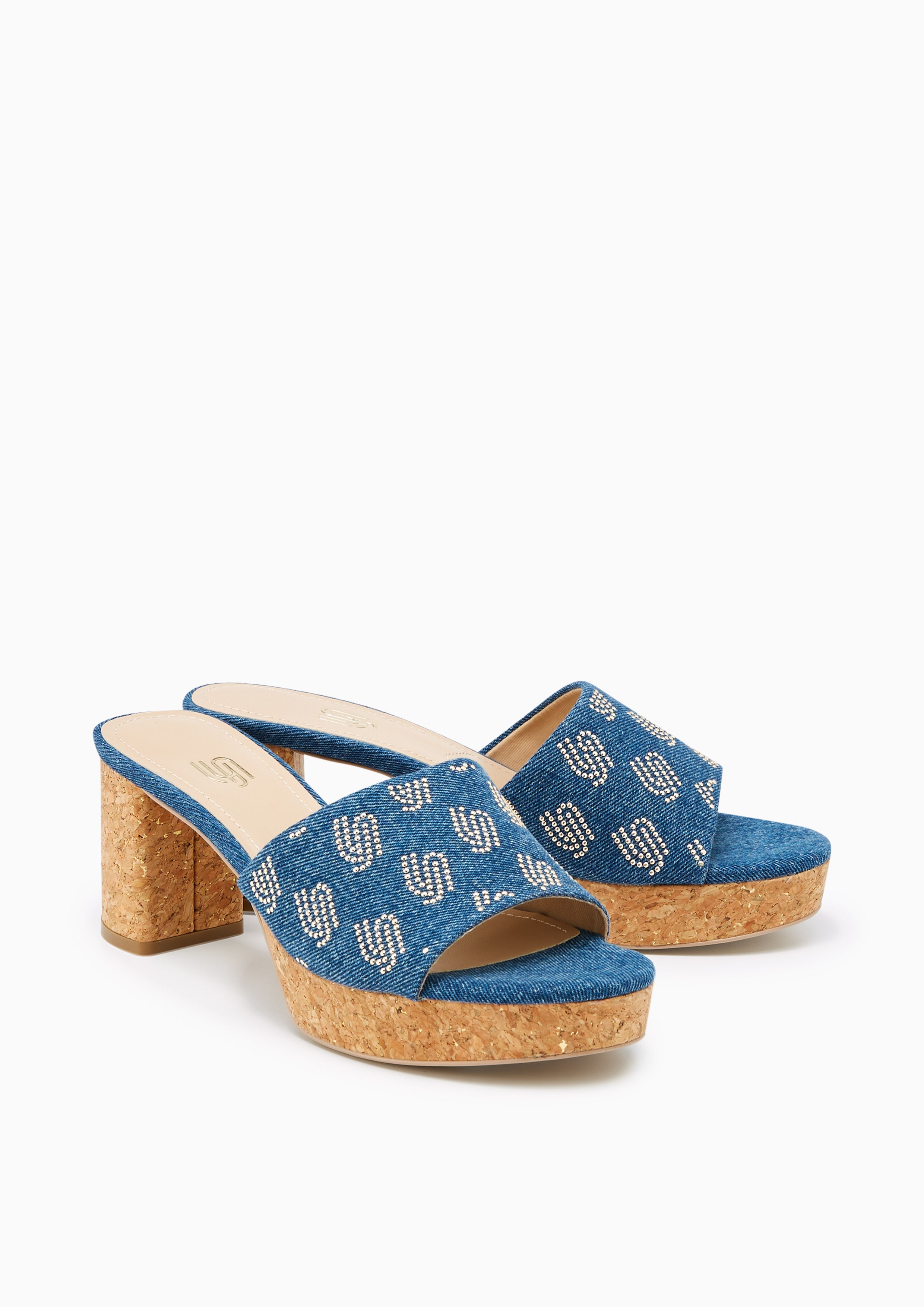 Prive Infinite Low Heel Sandals Blue - Lyn TH