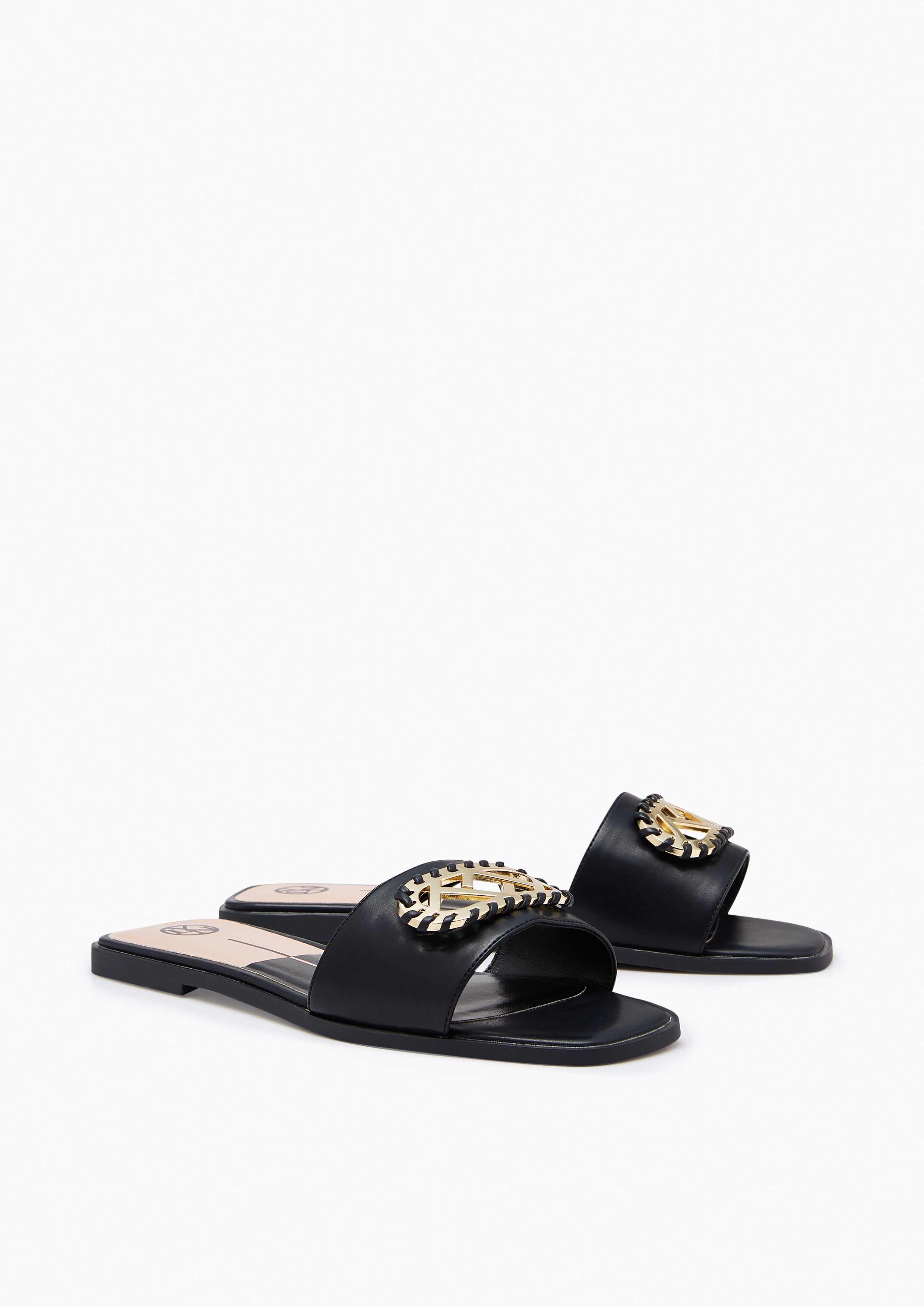 Lili Flat Slides Black - Lyn TH