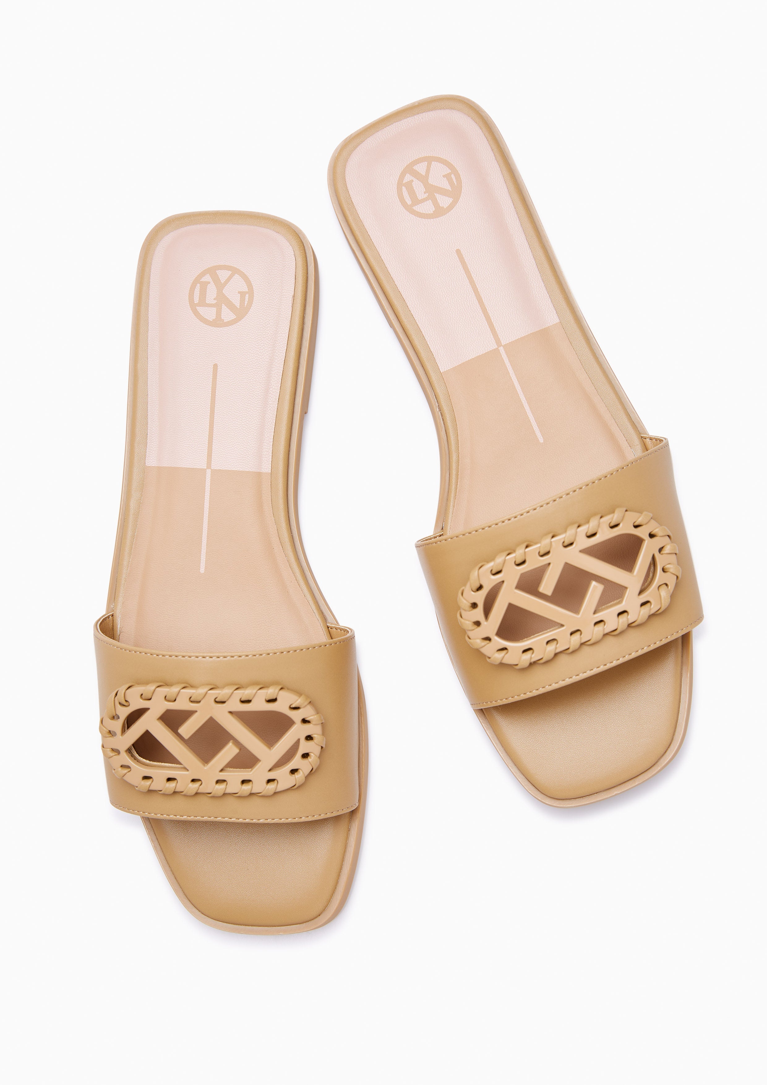 Lili Flat Slides Brown - Lyn TH