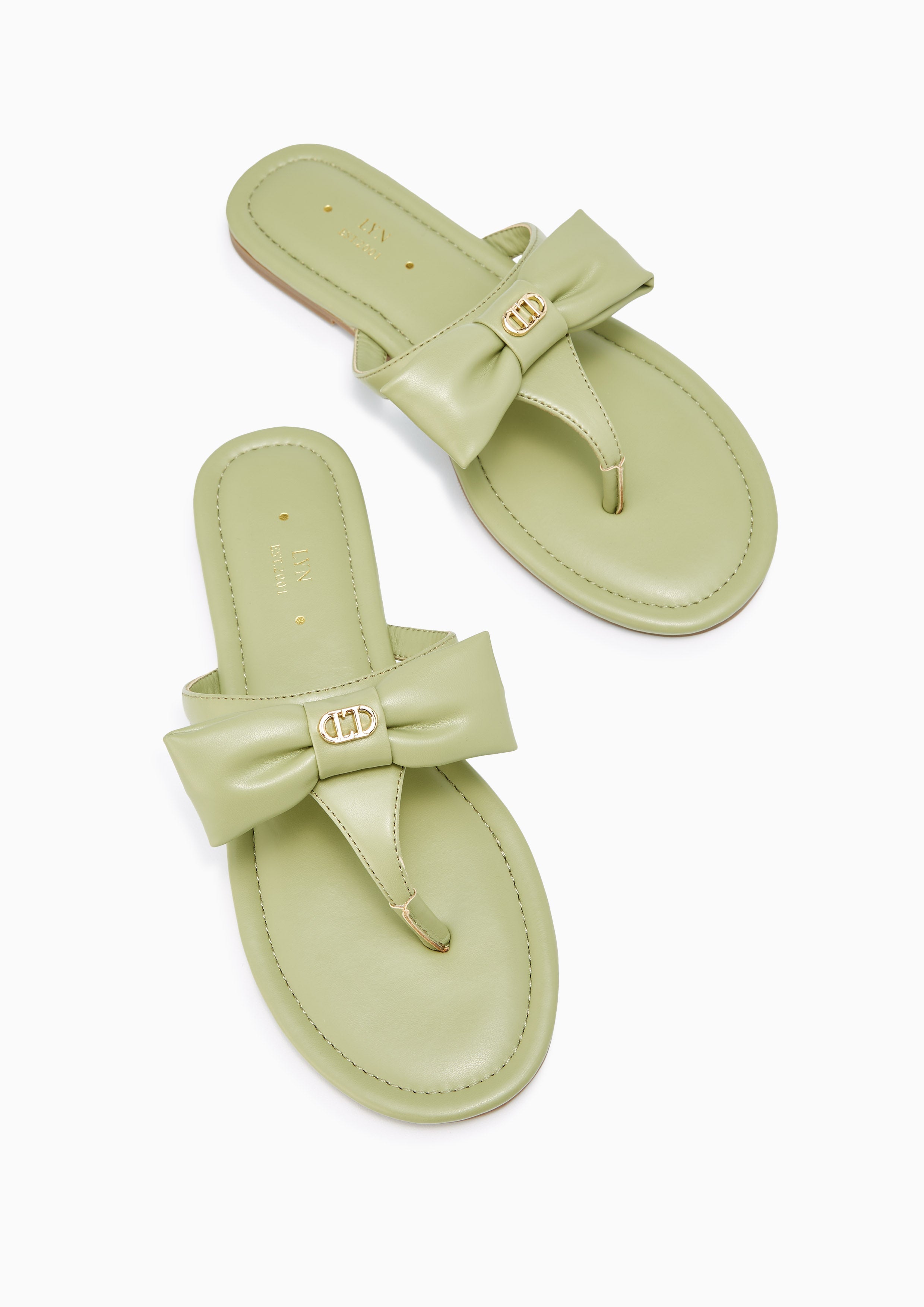 Ivy Flat Sandals Green - Lyn TH