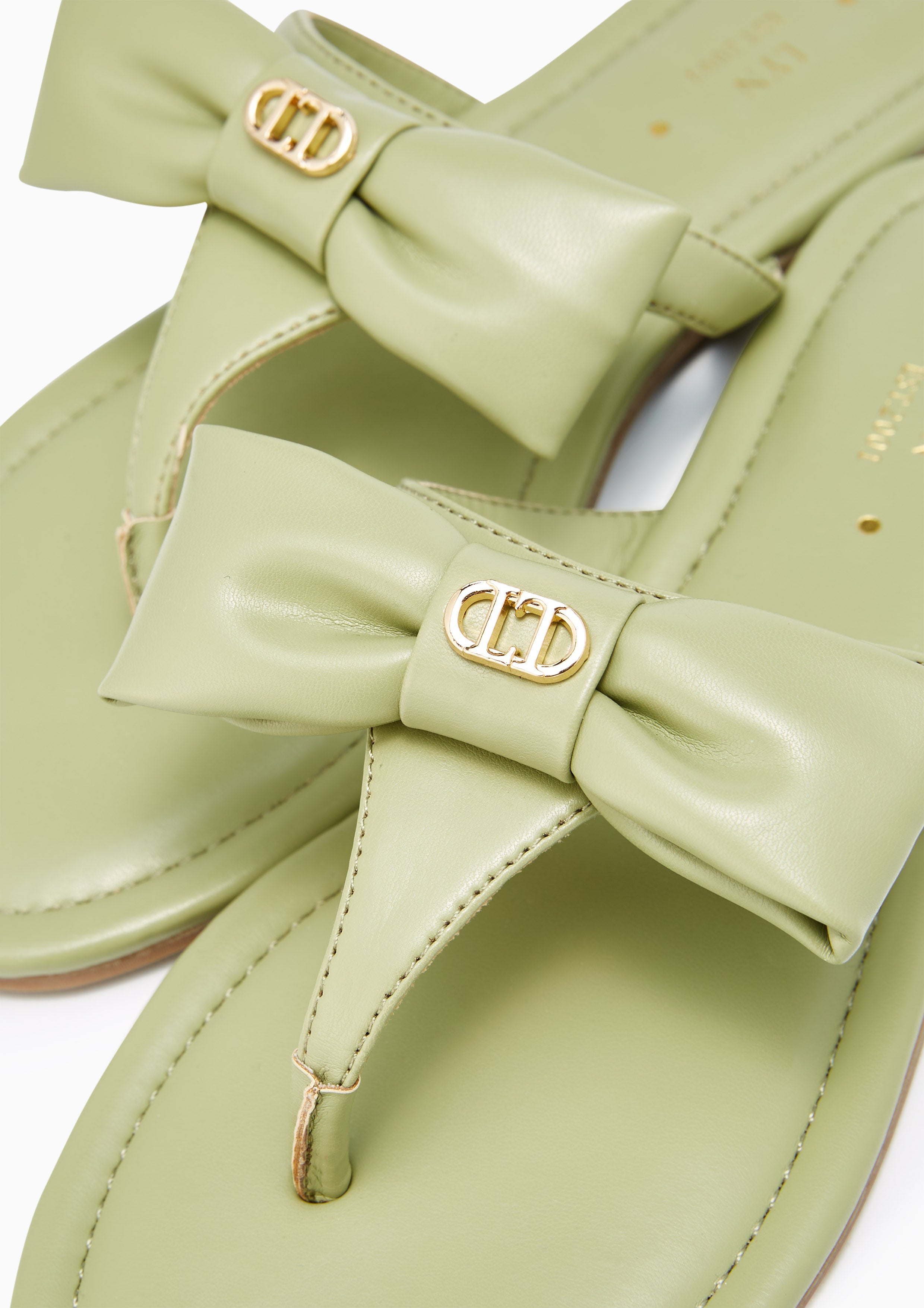 Ivy Flat Sandals Green - Lyn TH