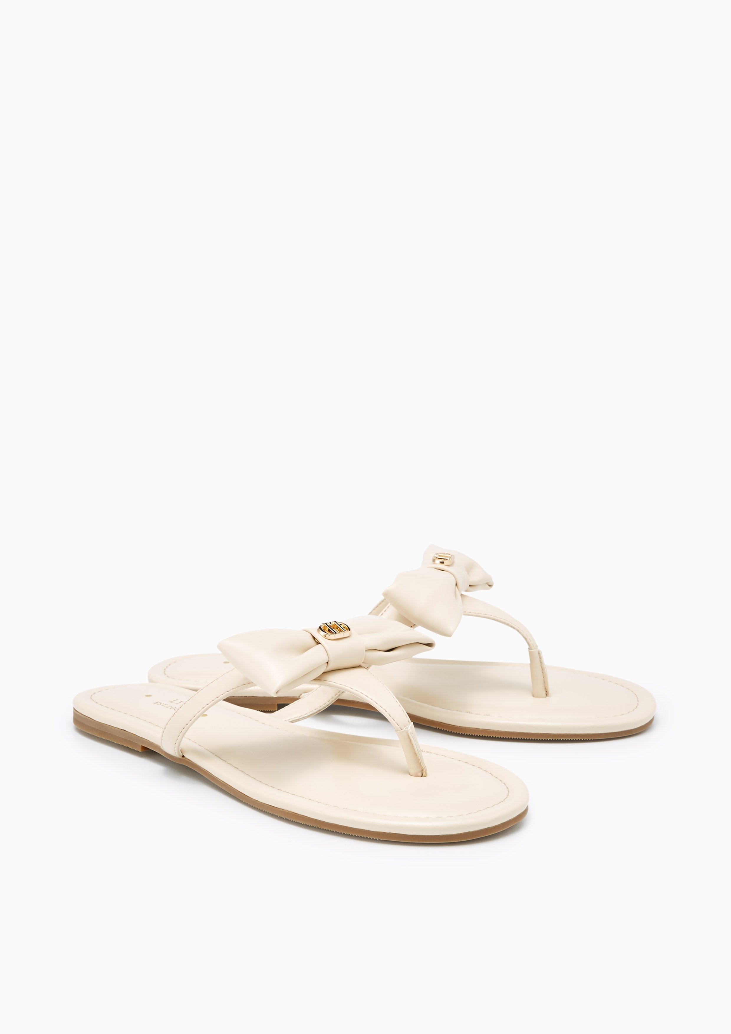 Ivy Flat Sandals Ivory - Lyn TH