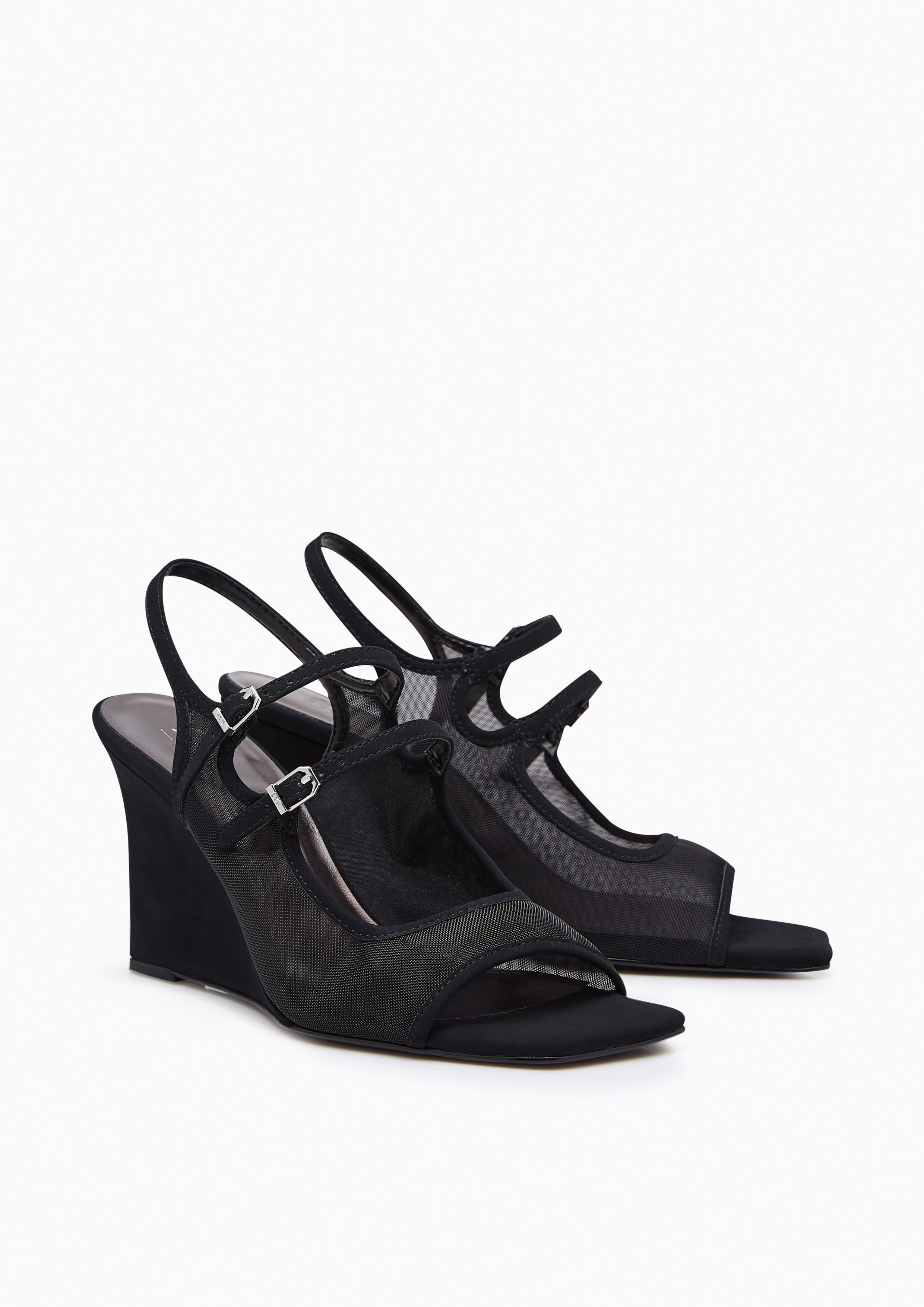 Caesi Mesh Wedges Black - Lyn TH