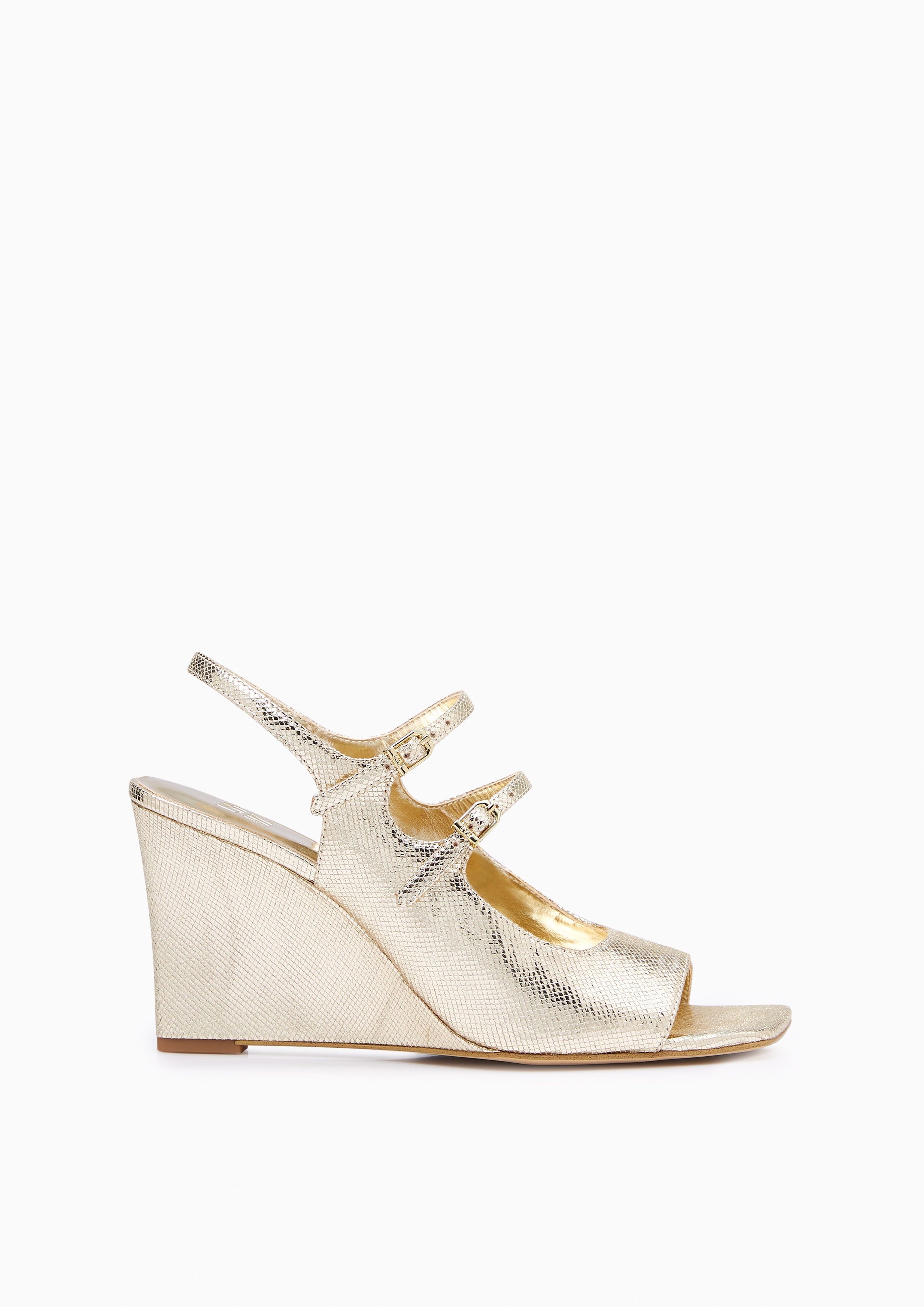 Caesi Mesh Wedges Gold - Lyn TH