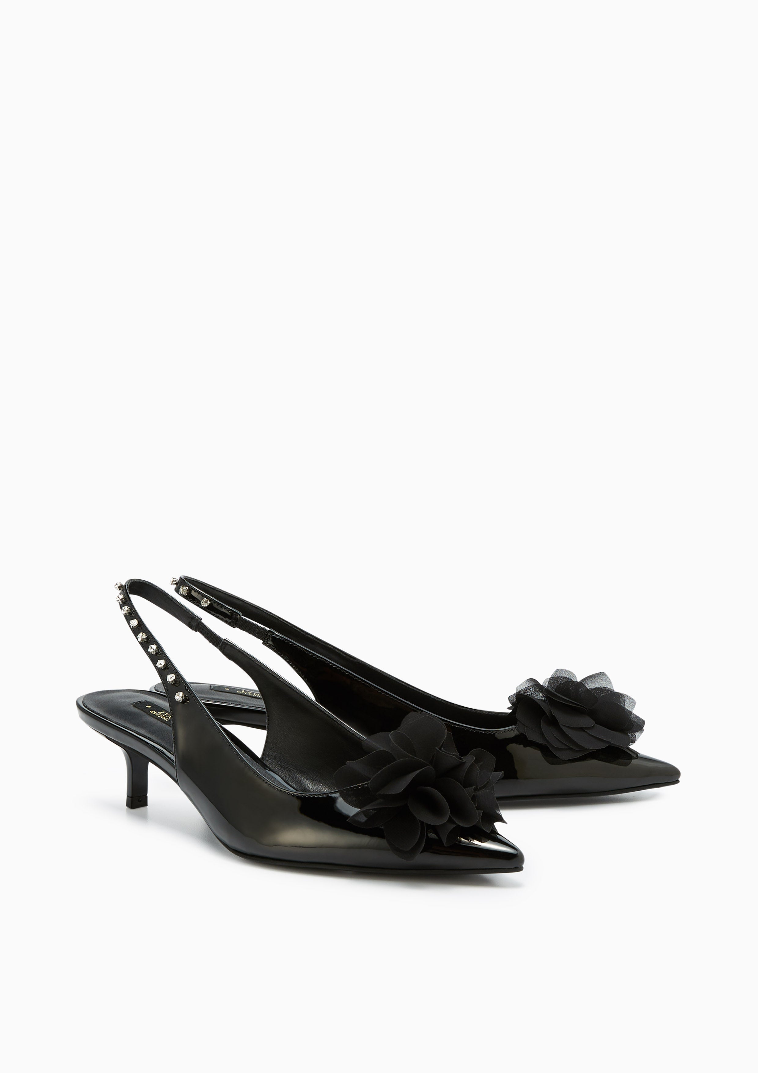 Barbie Heel Slingbacks Black