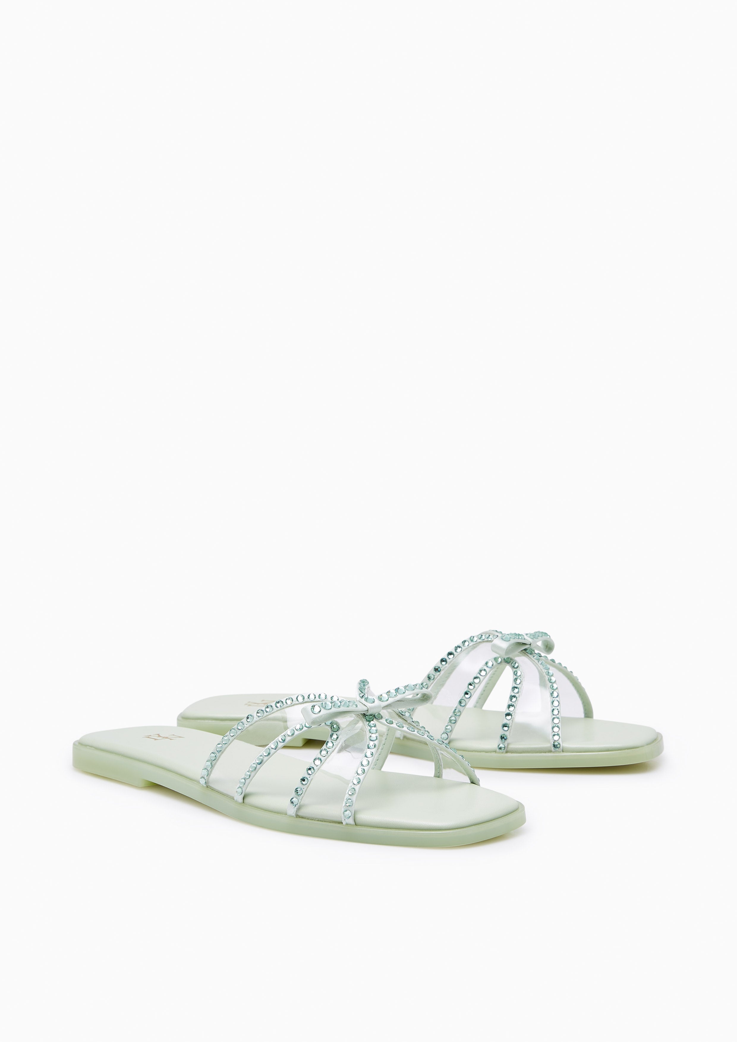 Spencer Flat Sandals Light Green - Lyn TH