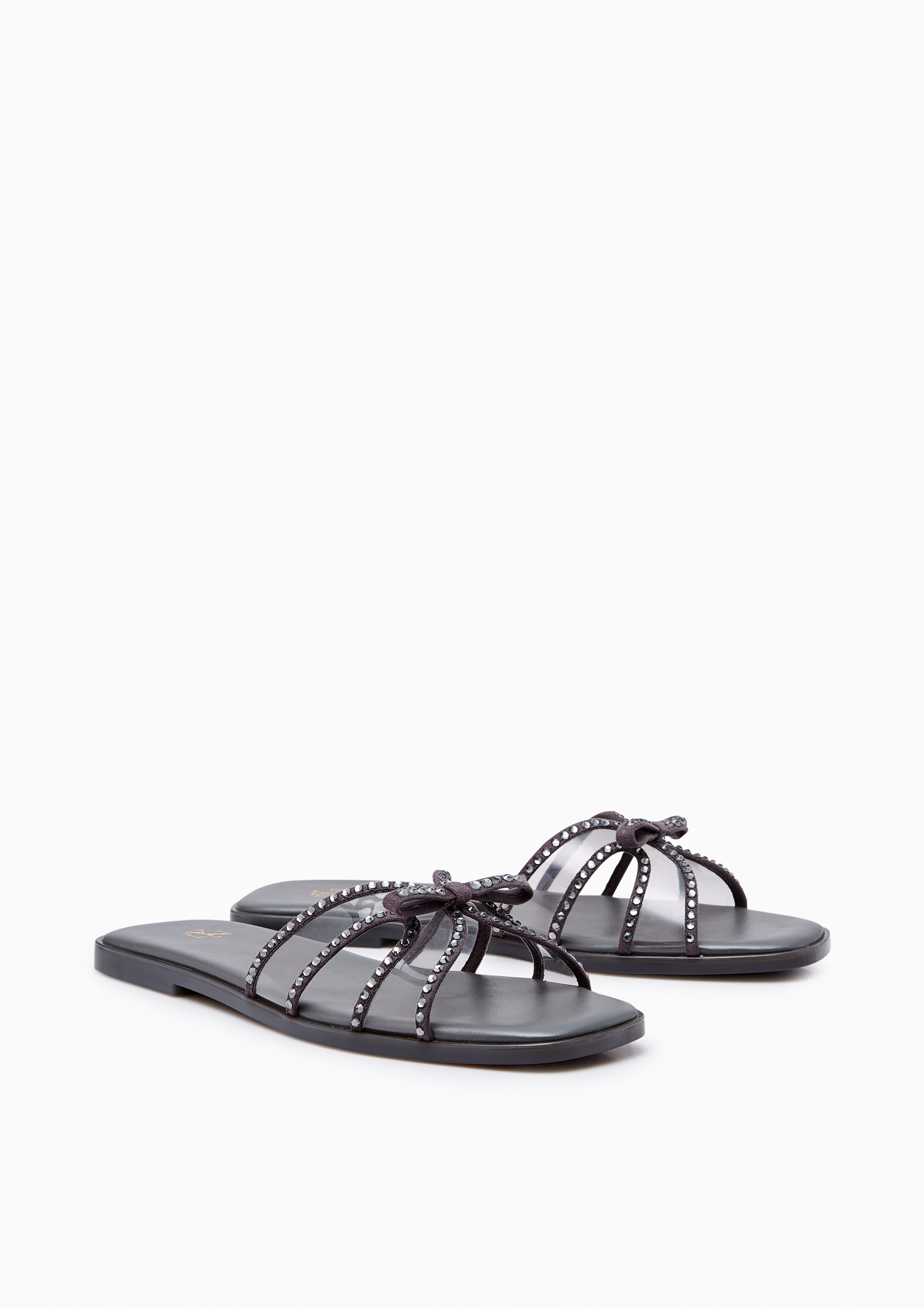 Spencer Flat Sandals Dark Grey - Lyn TH