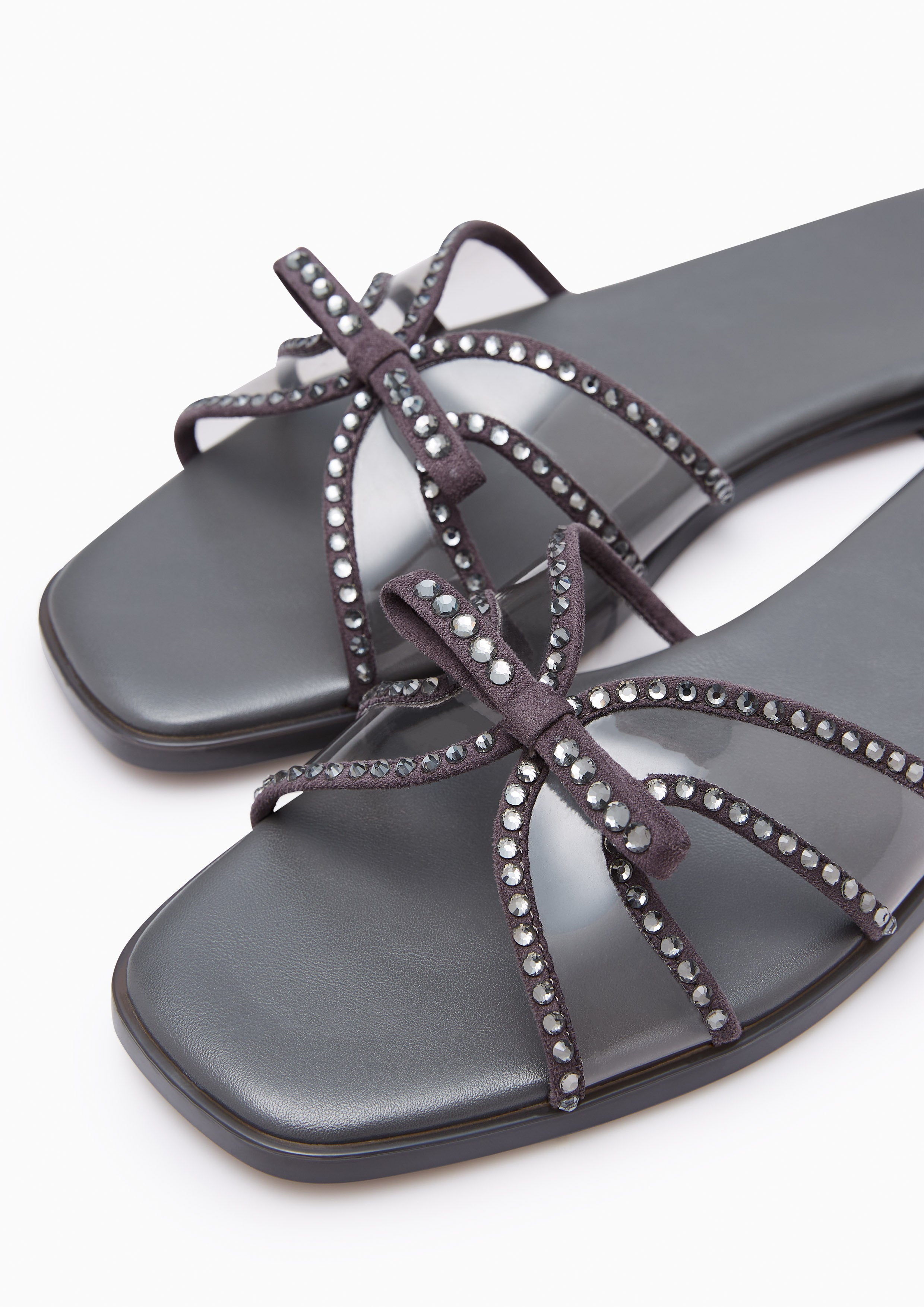 Spencer Flat Sandals Dark Grey - Lyn TH