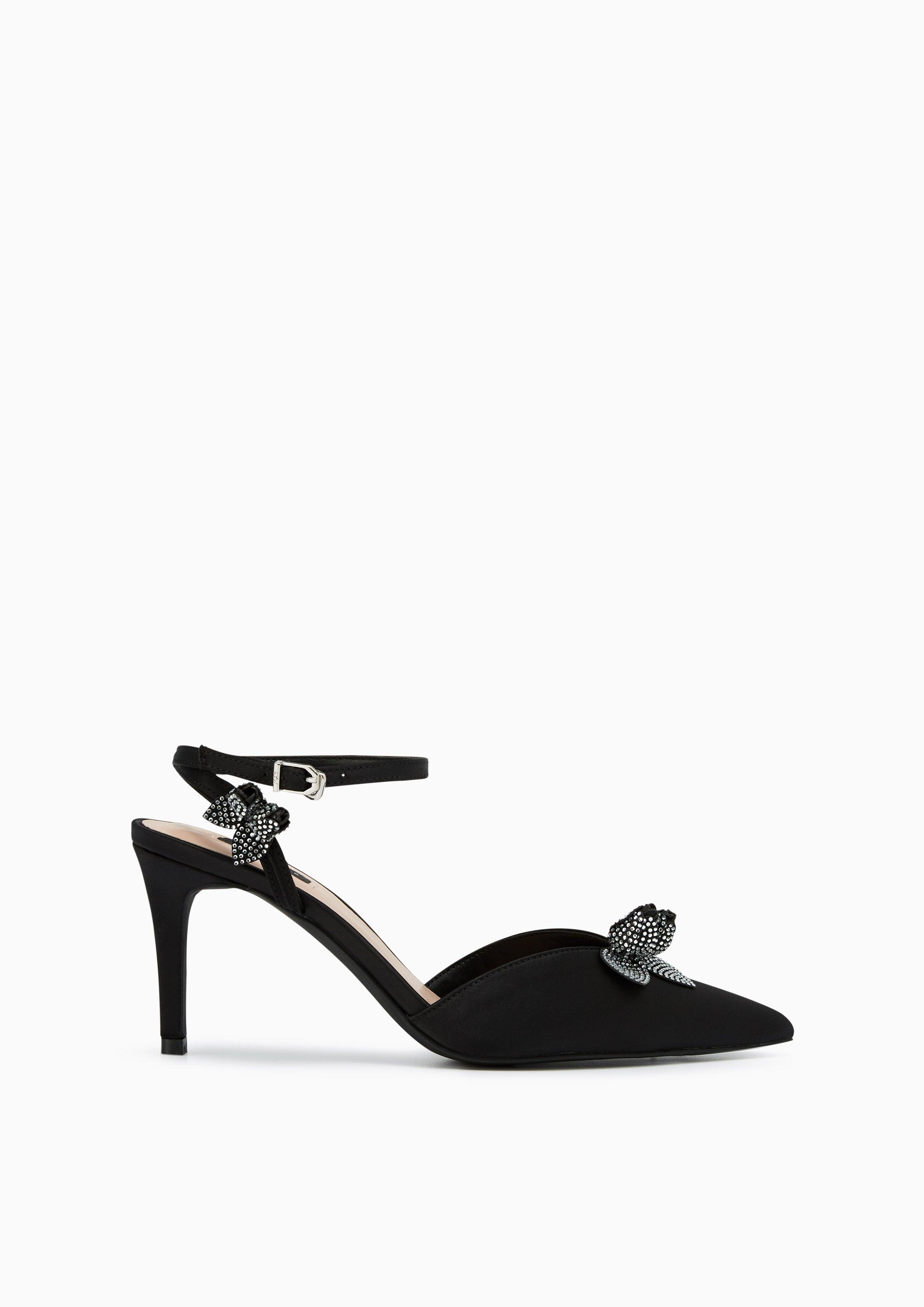 Party Rose Mid Heels Black