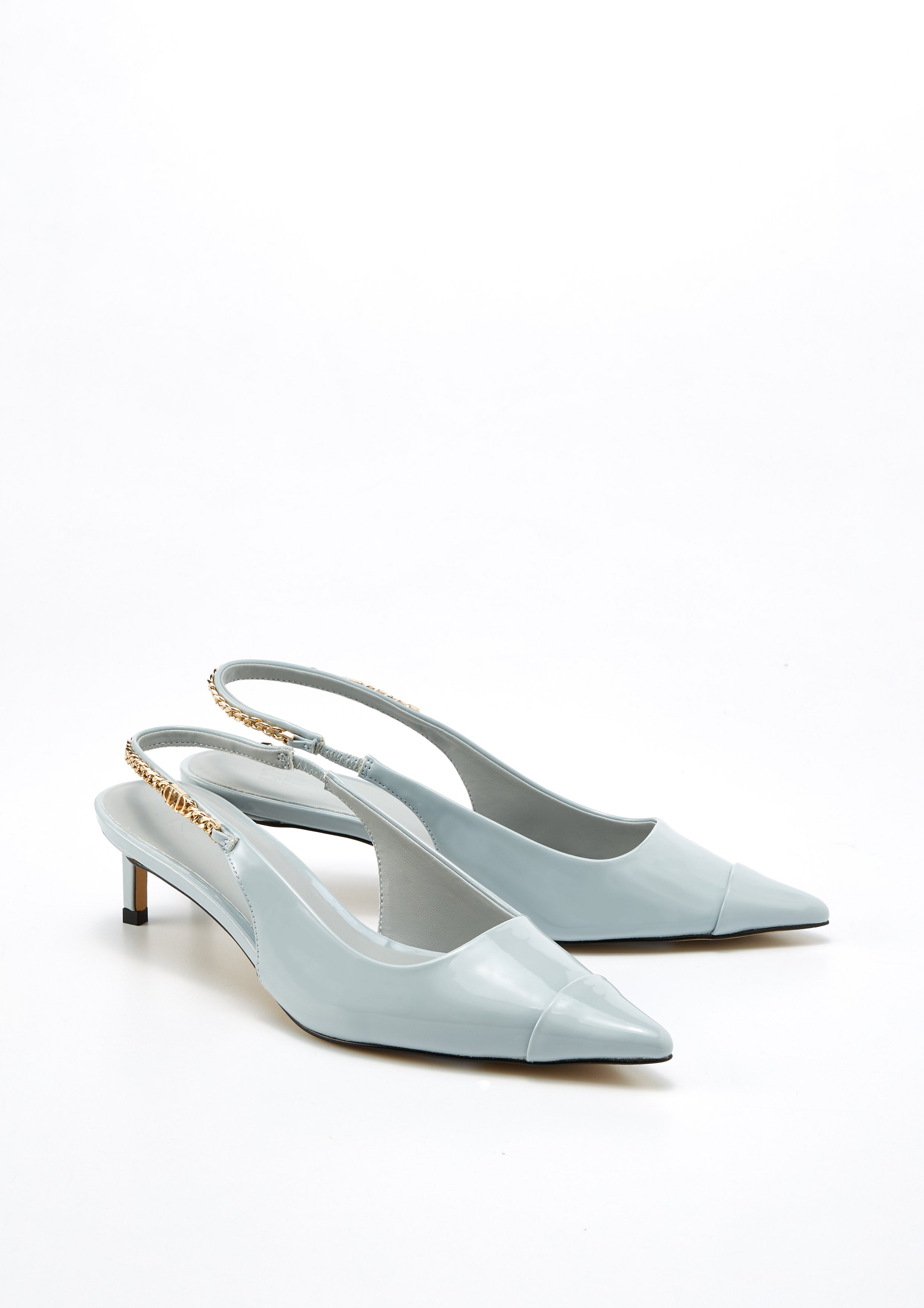 Chilly Heel Slingbacks Light Blue