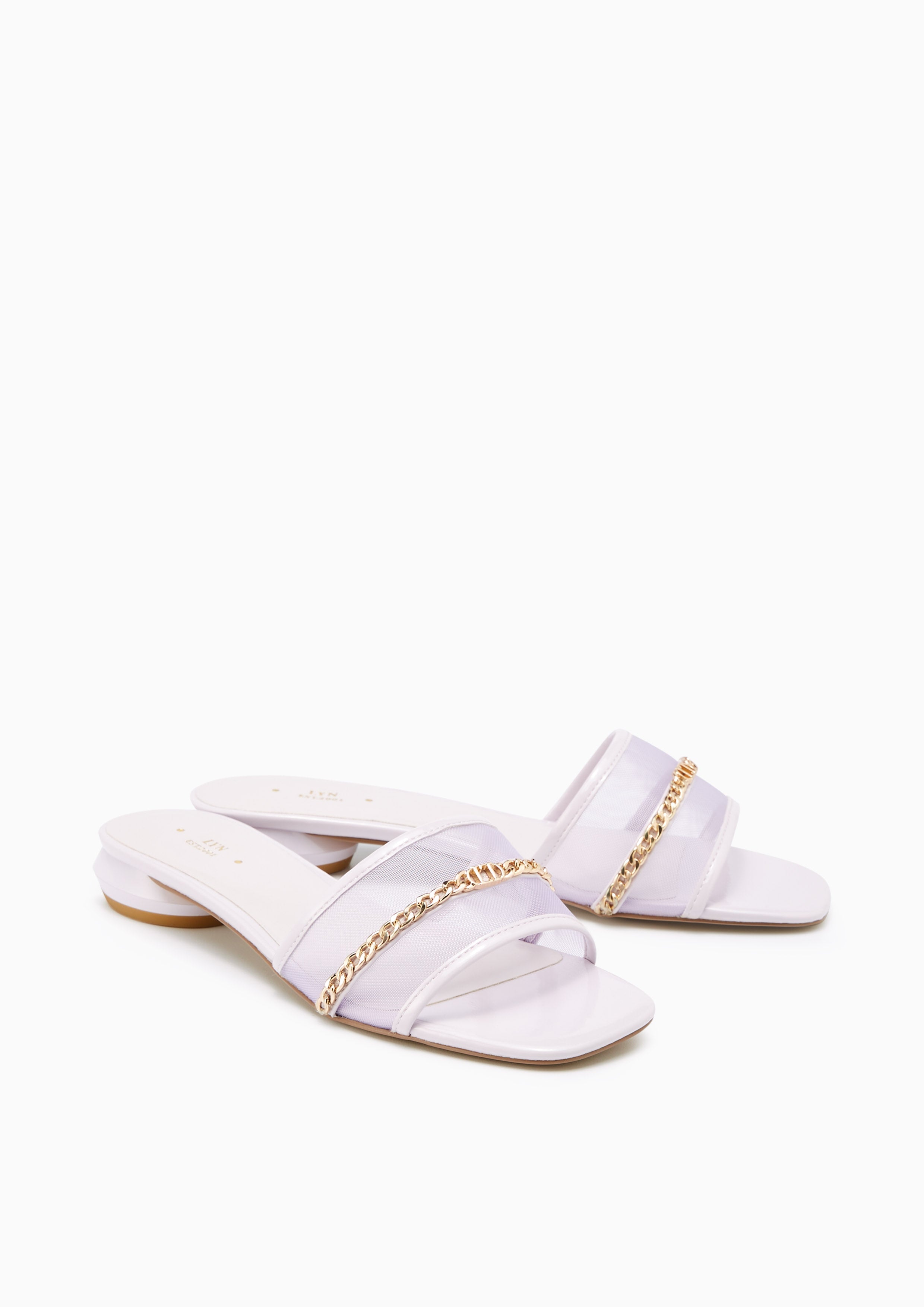 Angle Flat Sandals Purple - Lyn TH