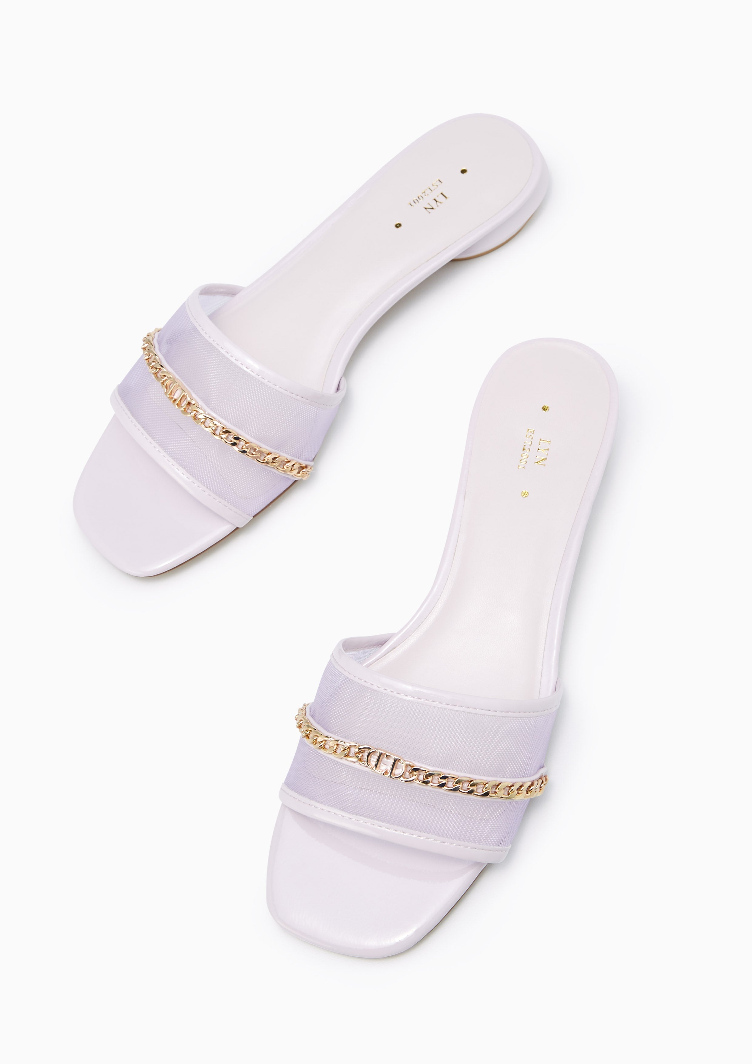 Angle Flat Sandals Purple - Lyn TH