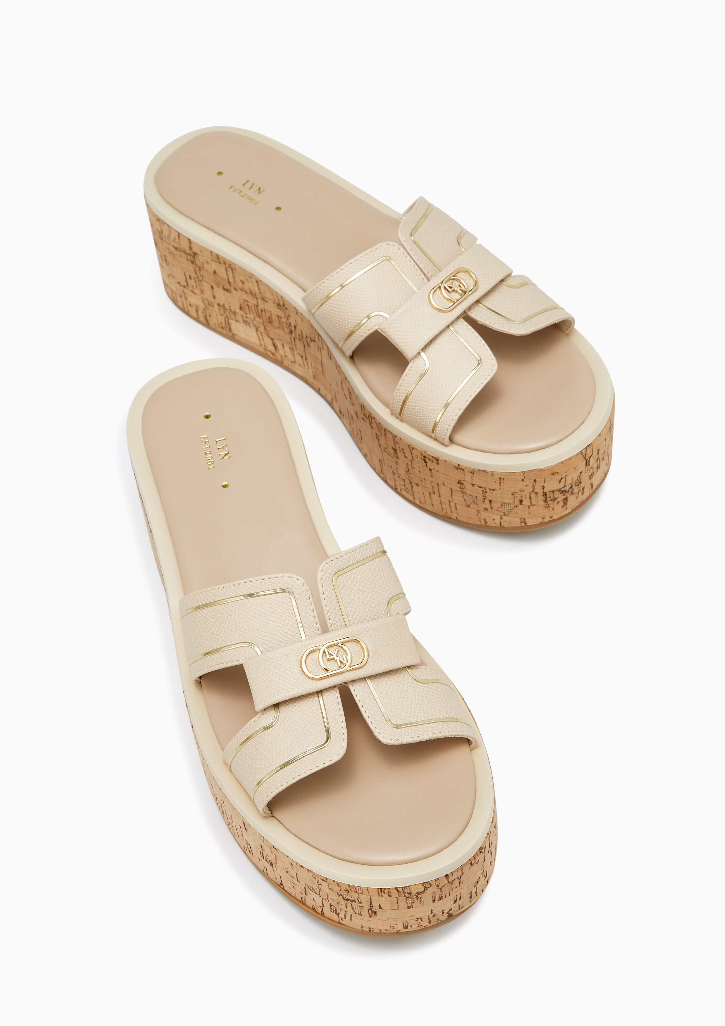 Hey Platform Sandals Taupe - Lyn TH