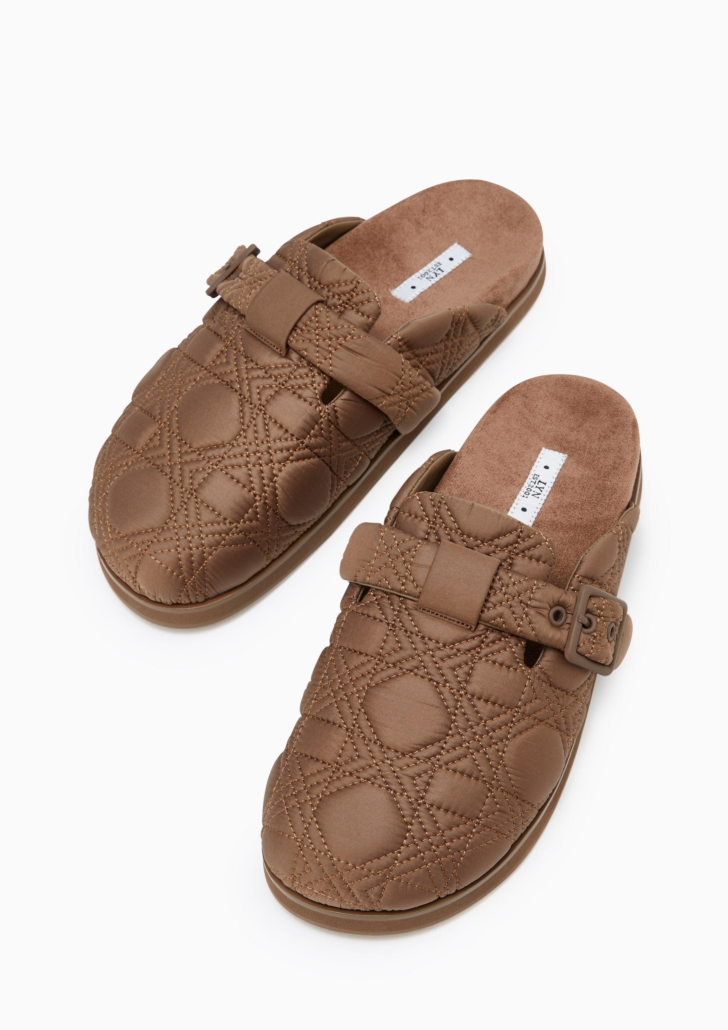 Kaia Flat Sandals Brown - Lyn TH