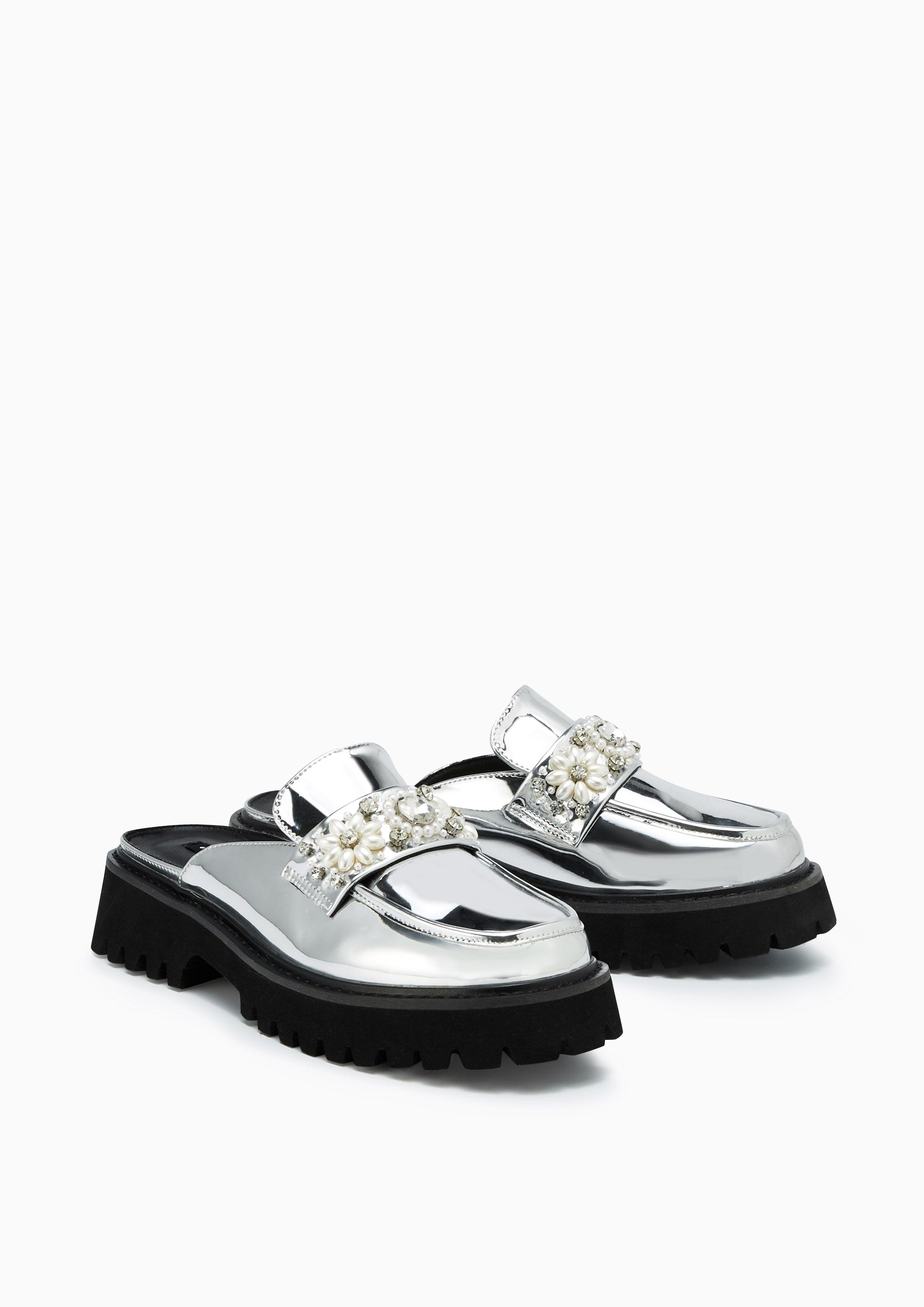 Lewis Platform Sandals Silver - Lyn TH