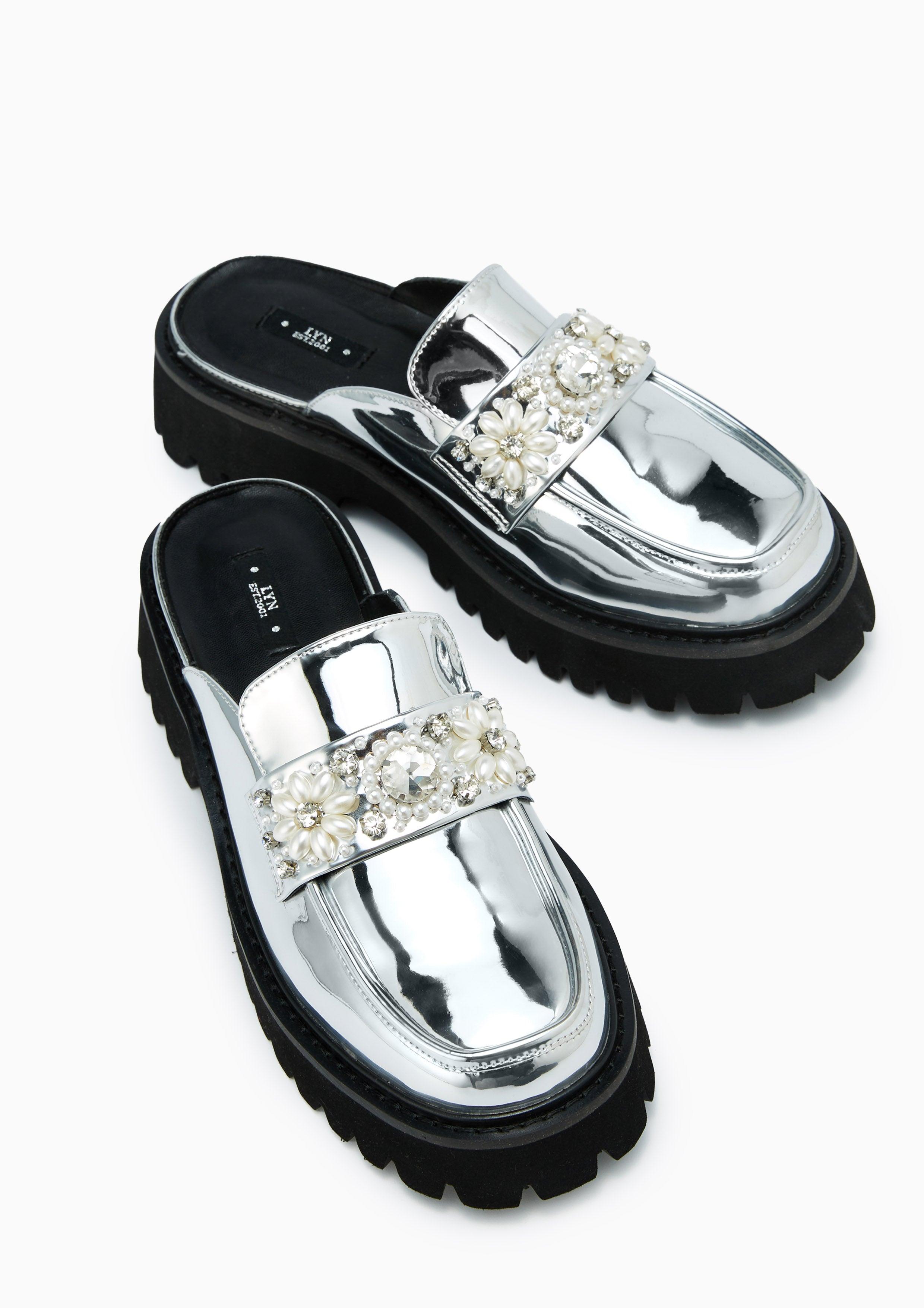 Lewis Platform Sandals Silver - Lyn TH