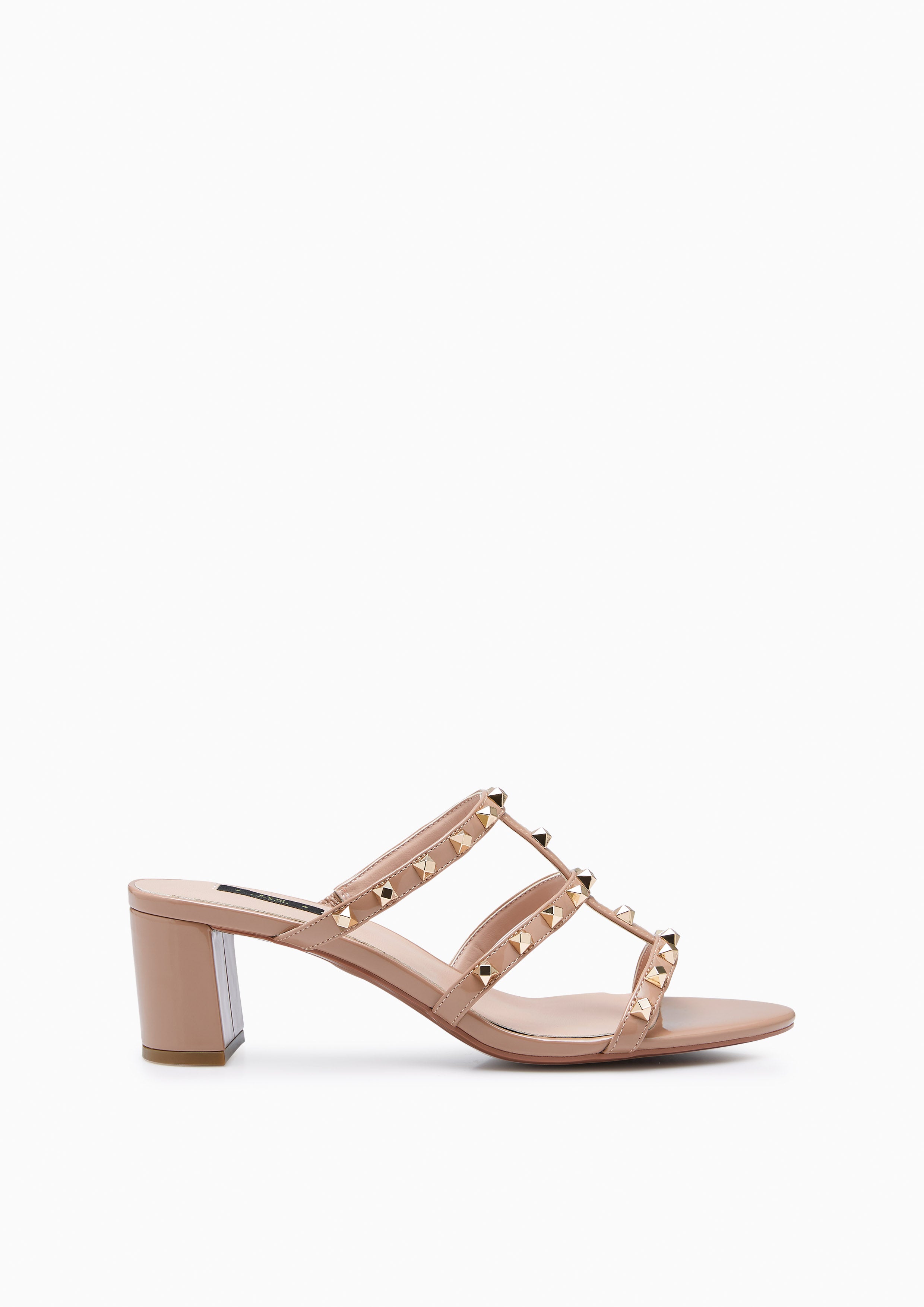 Linda Mid Heel Sandals Brown - Lyn TH