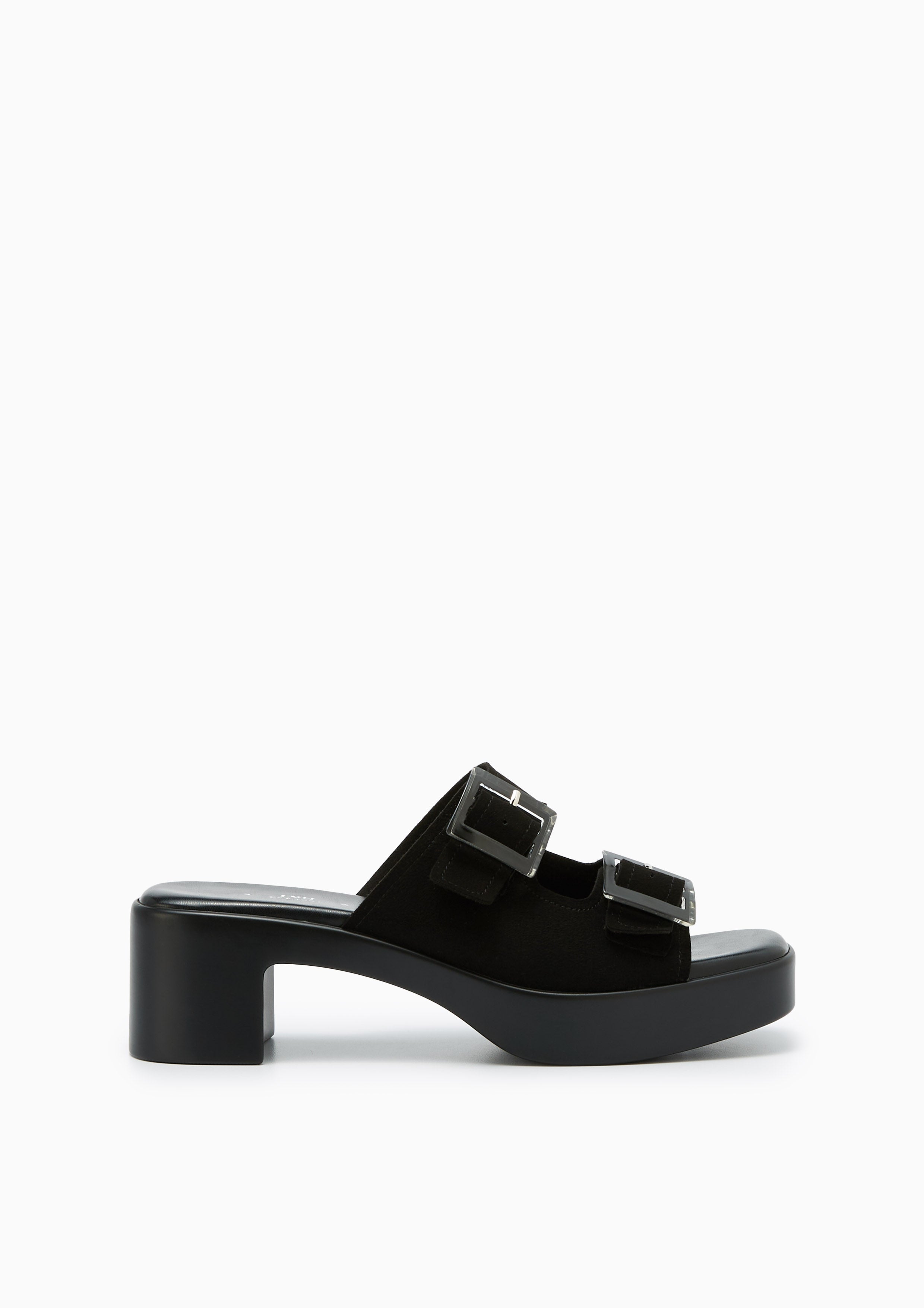 Sunday Mid Heel Sandals Black