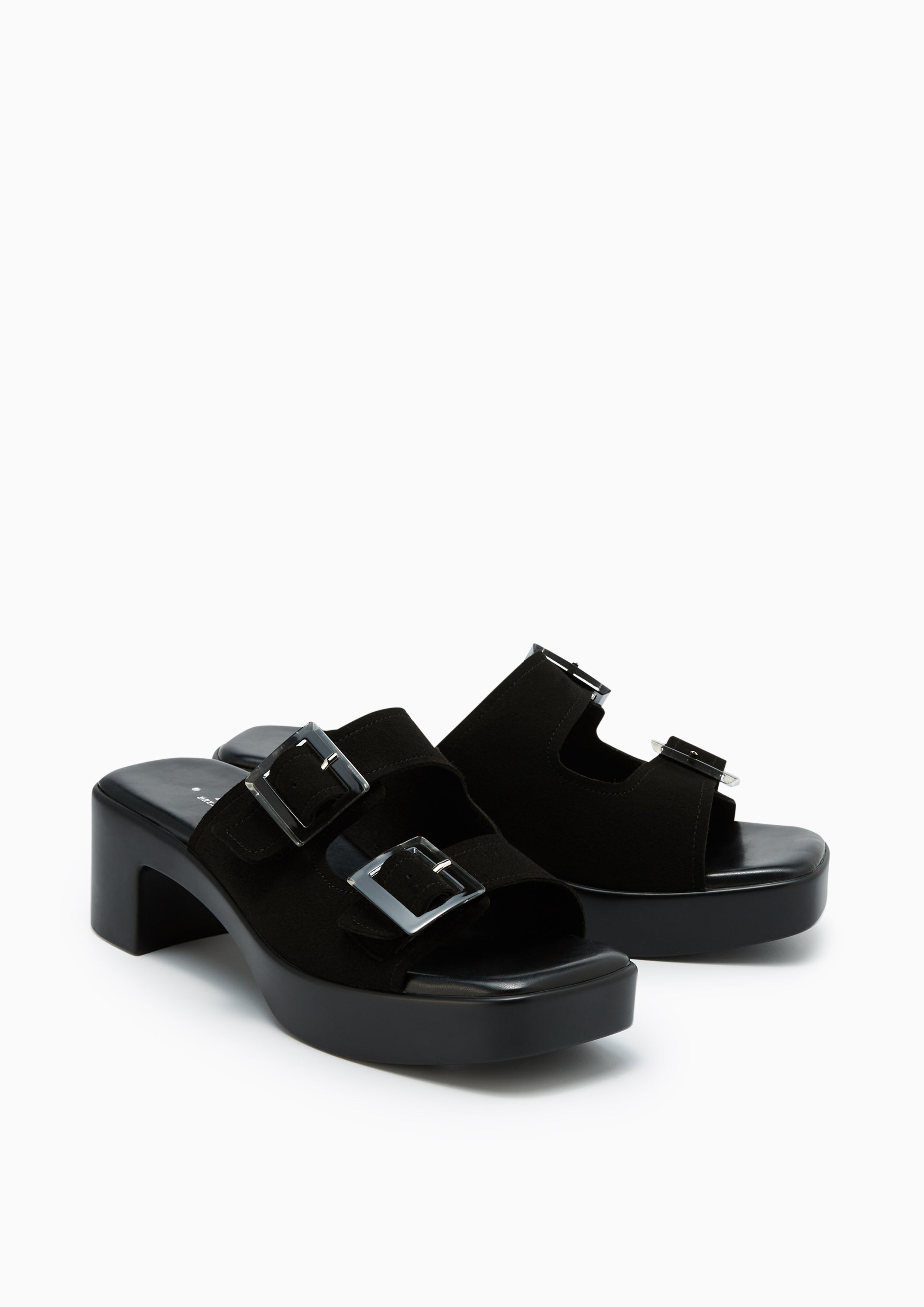 Sunday Mid Heel Sandals Black