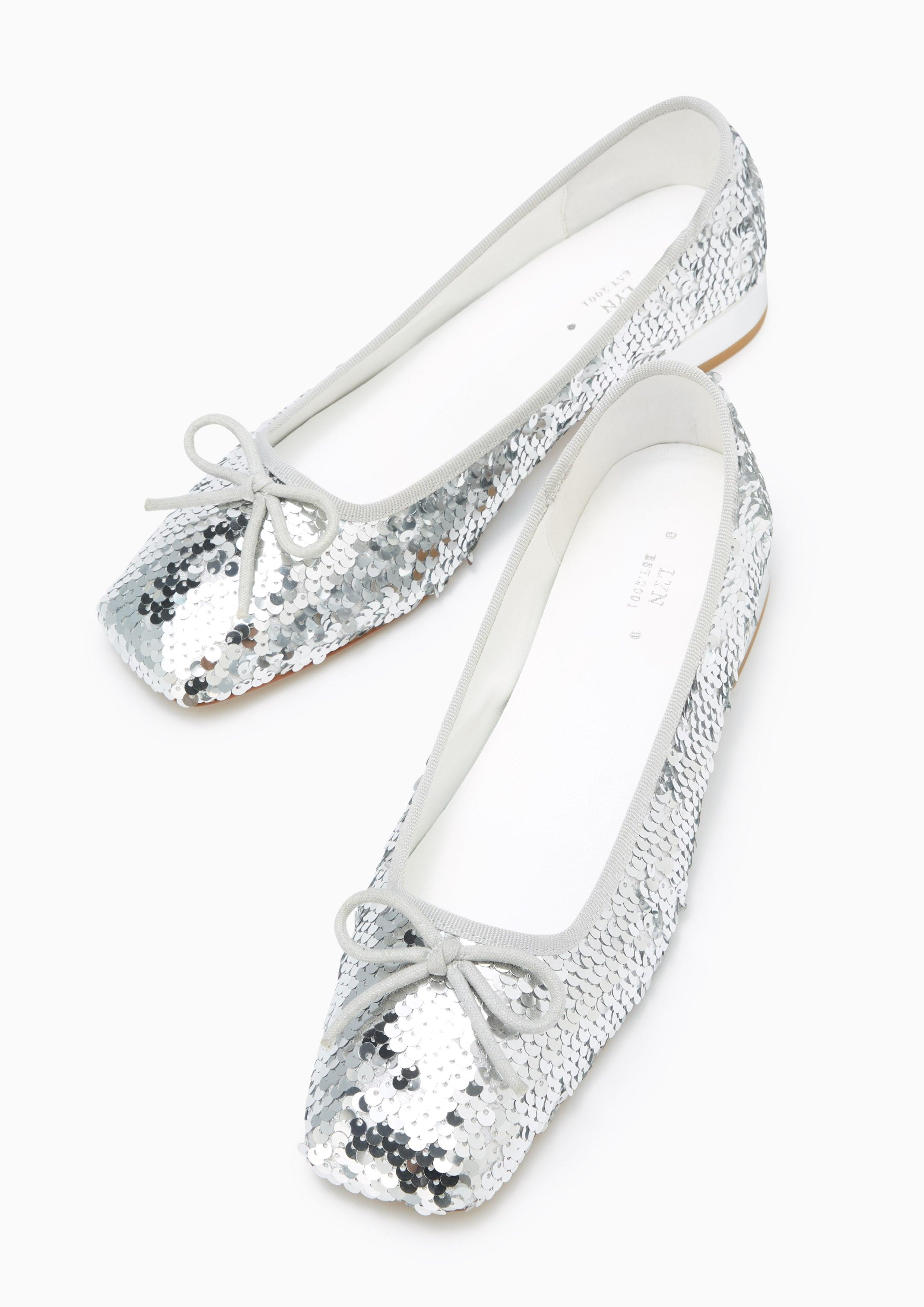 Brittany Low Heel Ballerinas Silver