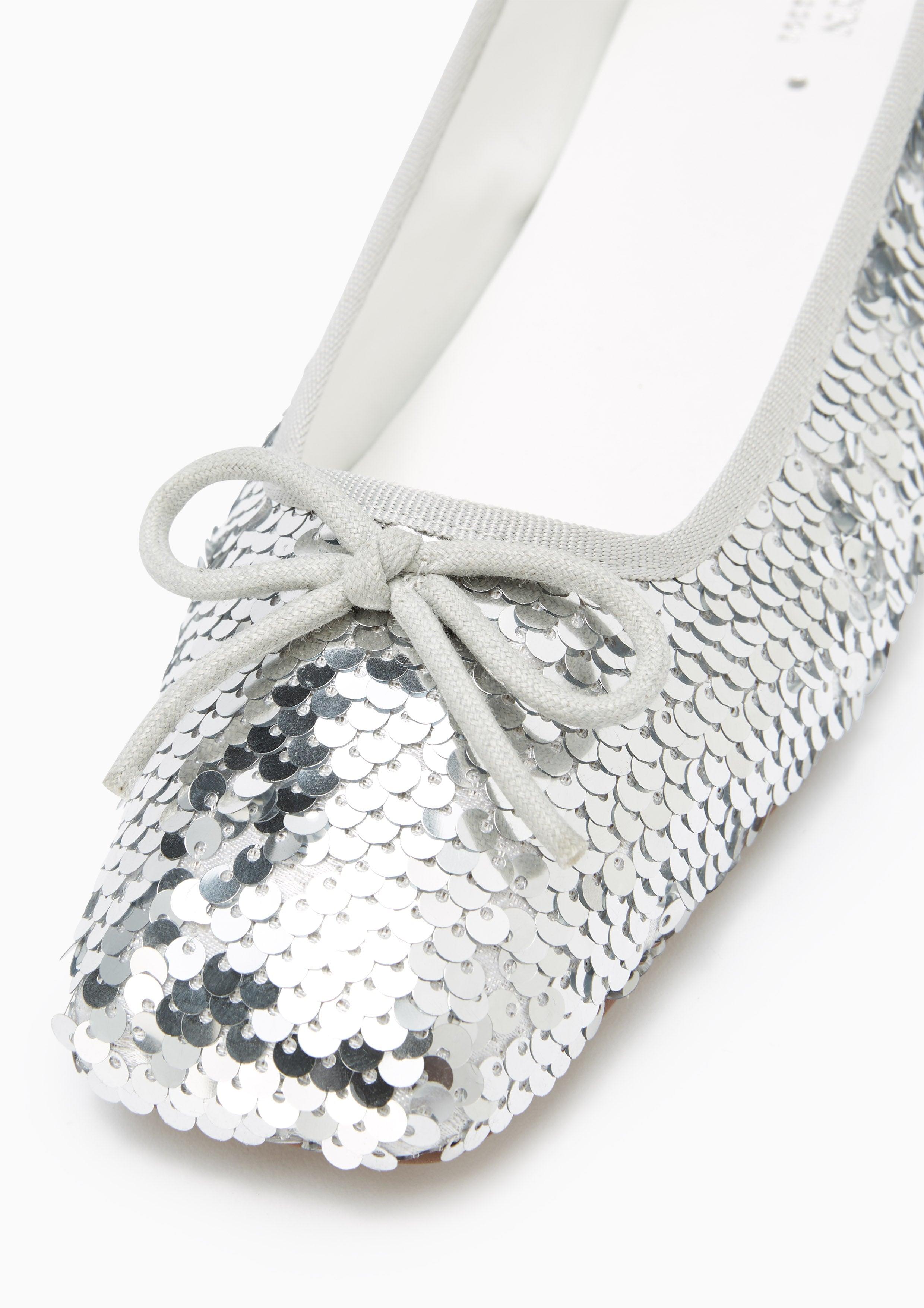 Brittany Low Heel Ballerinas Silver