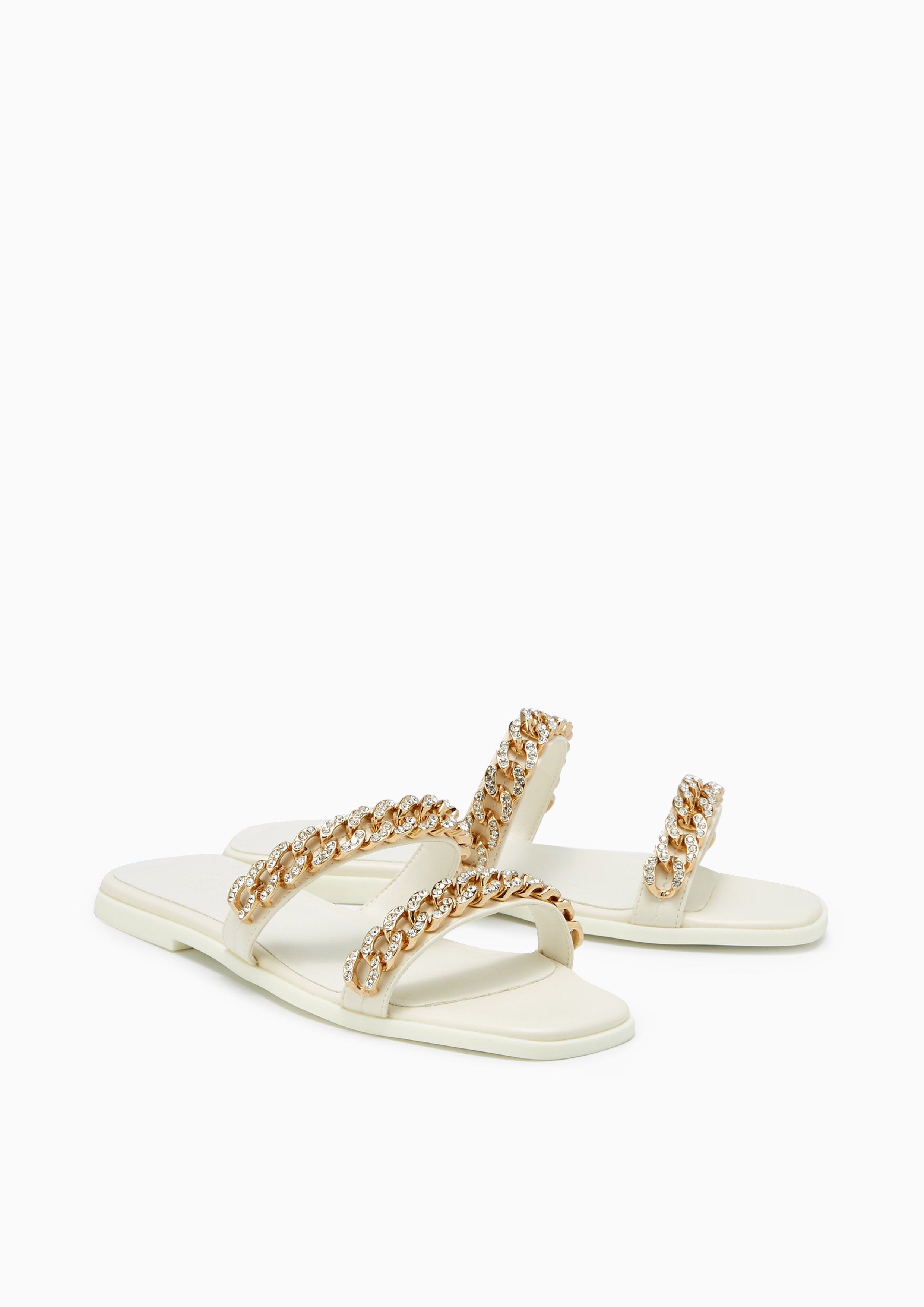 Huly Flat Sandals Ivory - Lyn TH