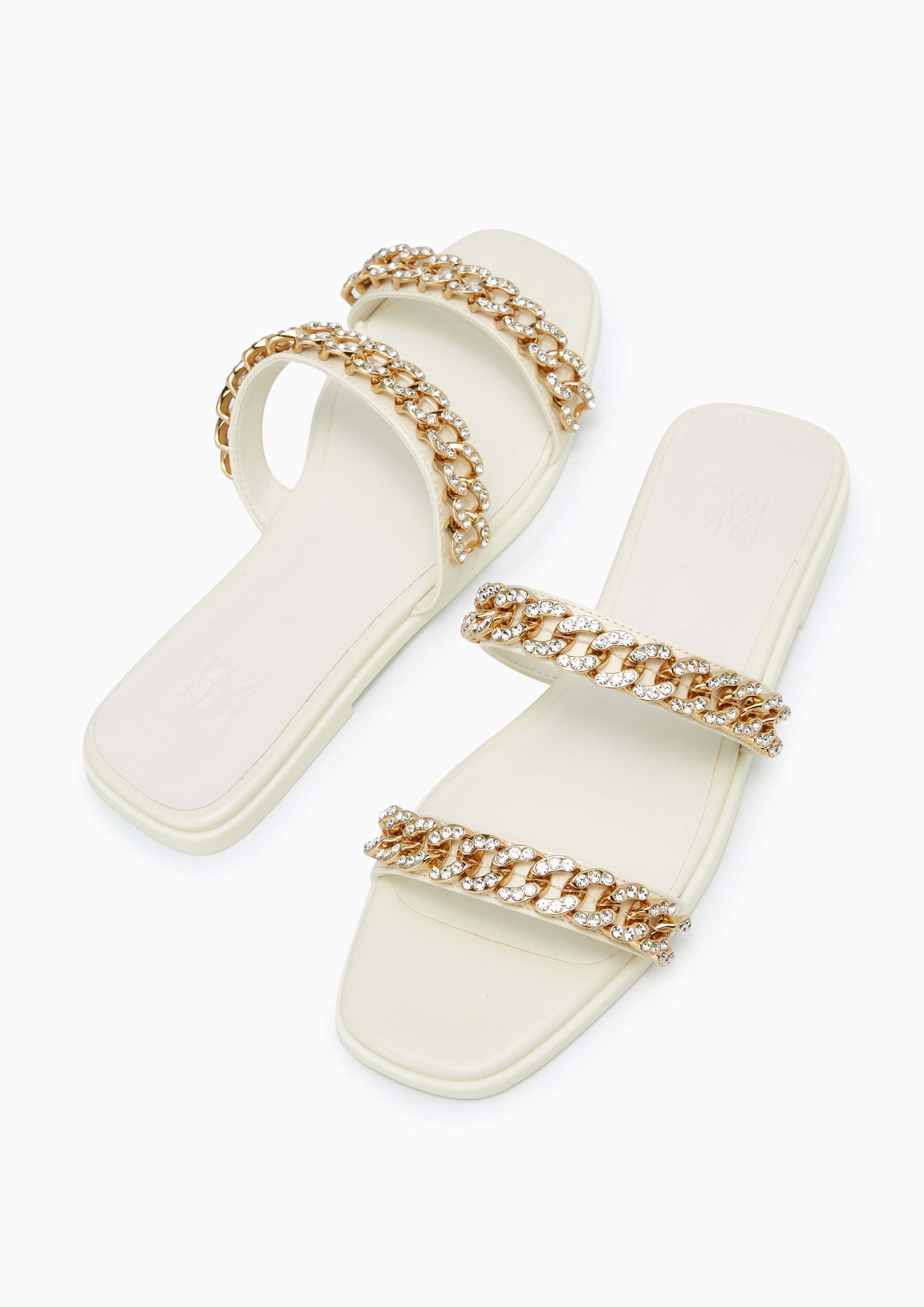 Huly Flat Sandals Ivory - Lyn TH