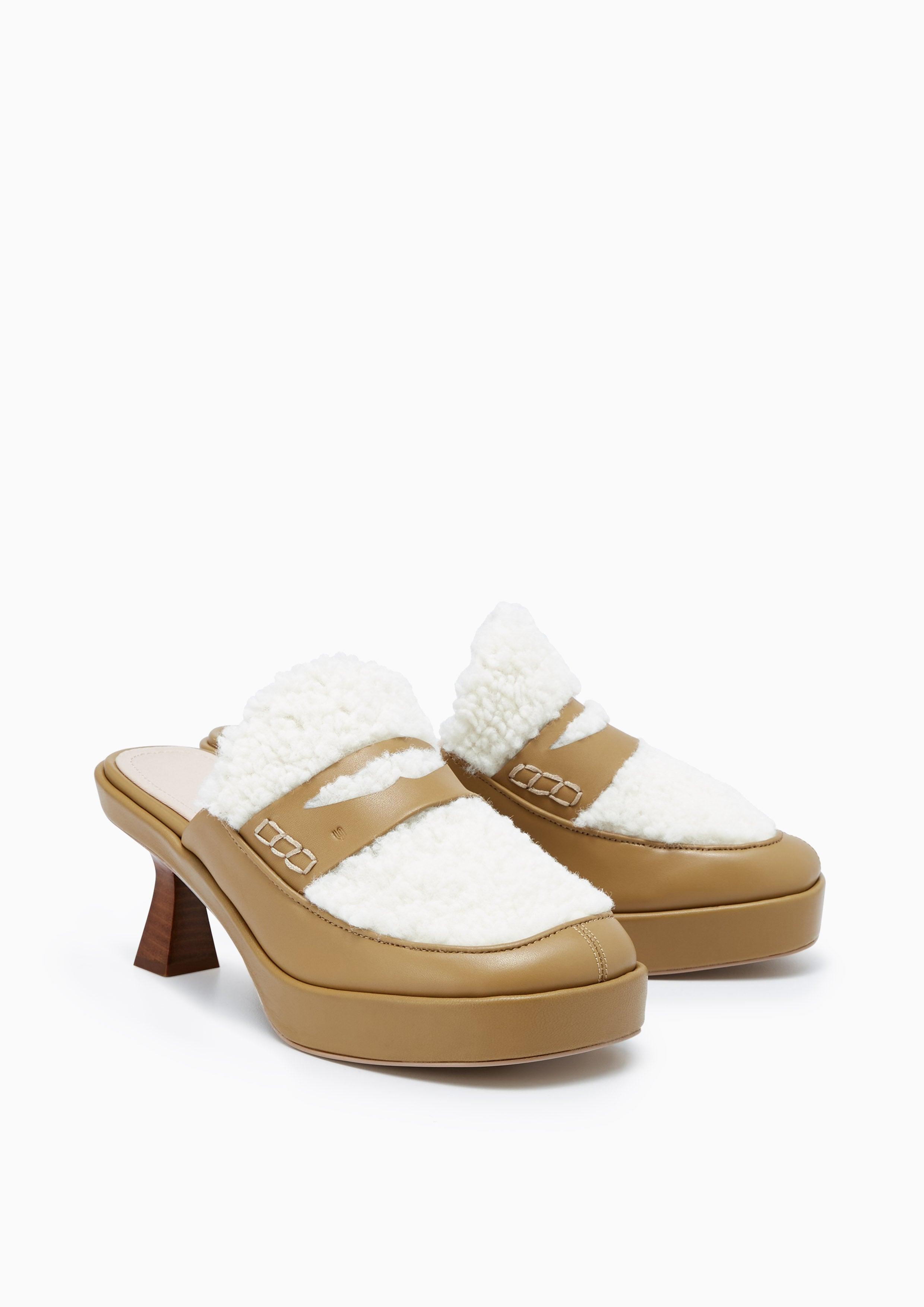 Ara Infinite Platform Heel Loafers Dark Beige