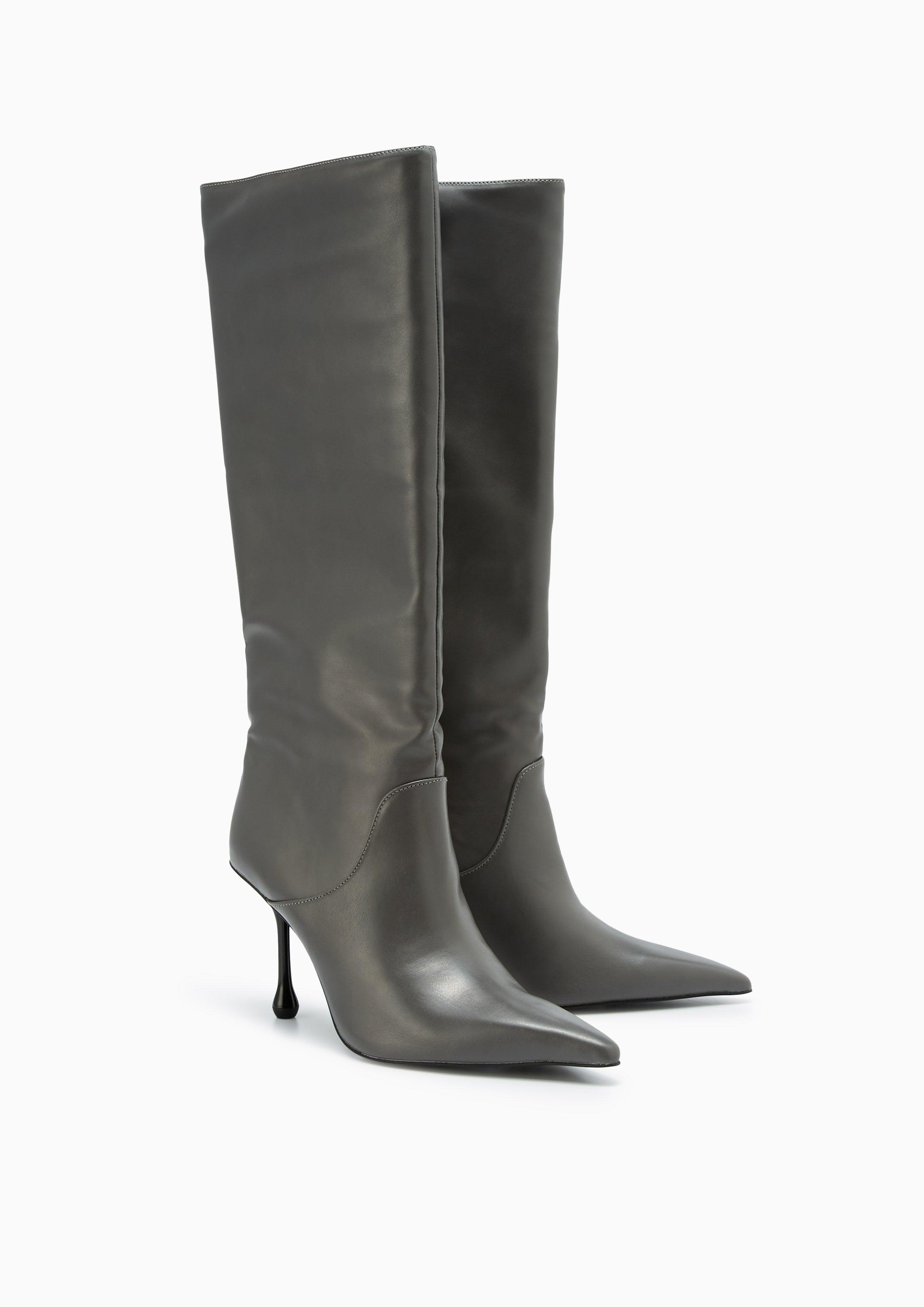 Mexy High Heel Boots Dark Grey