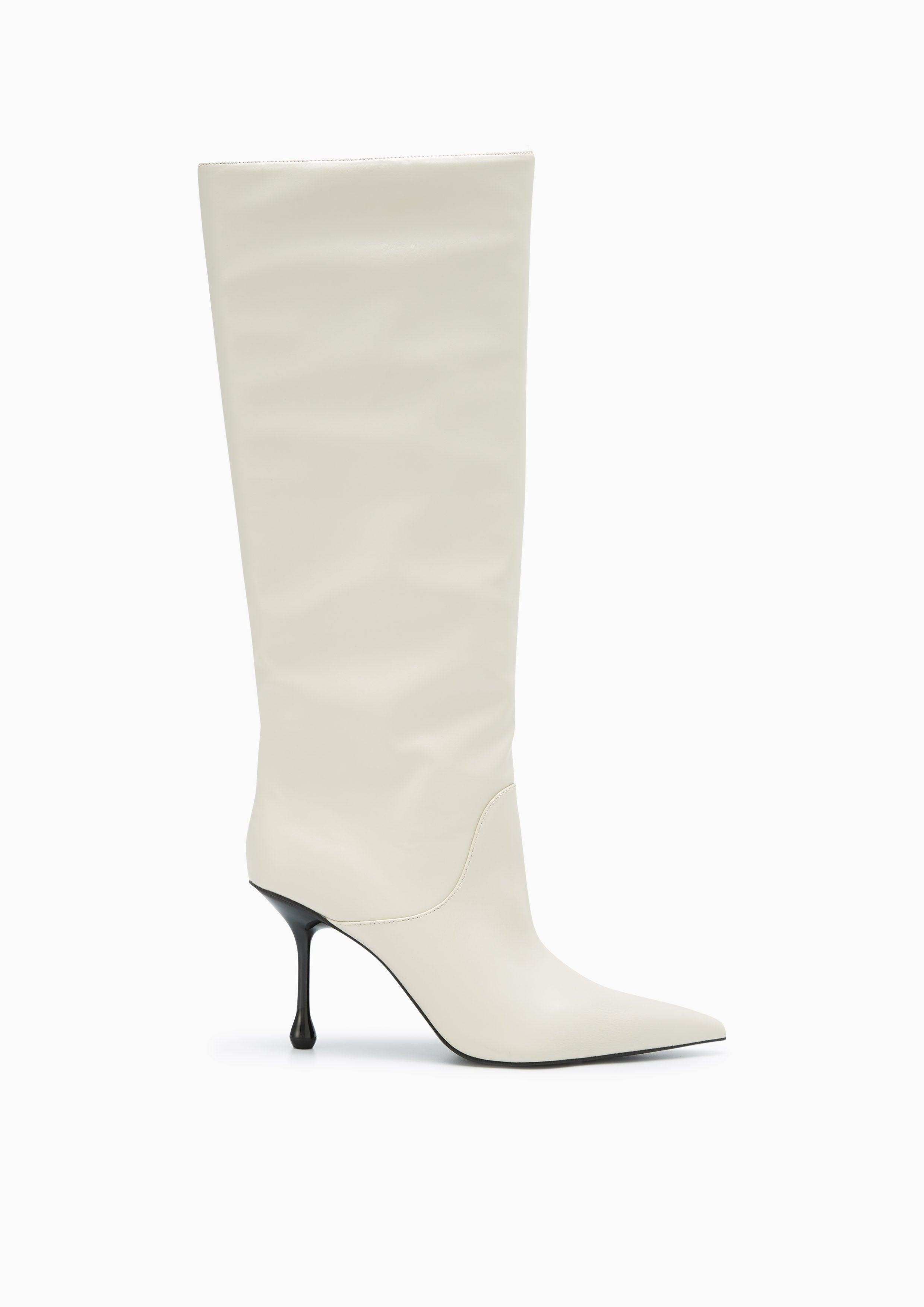 Mexy High Heel Boots Ivory