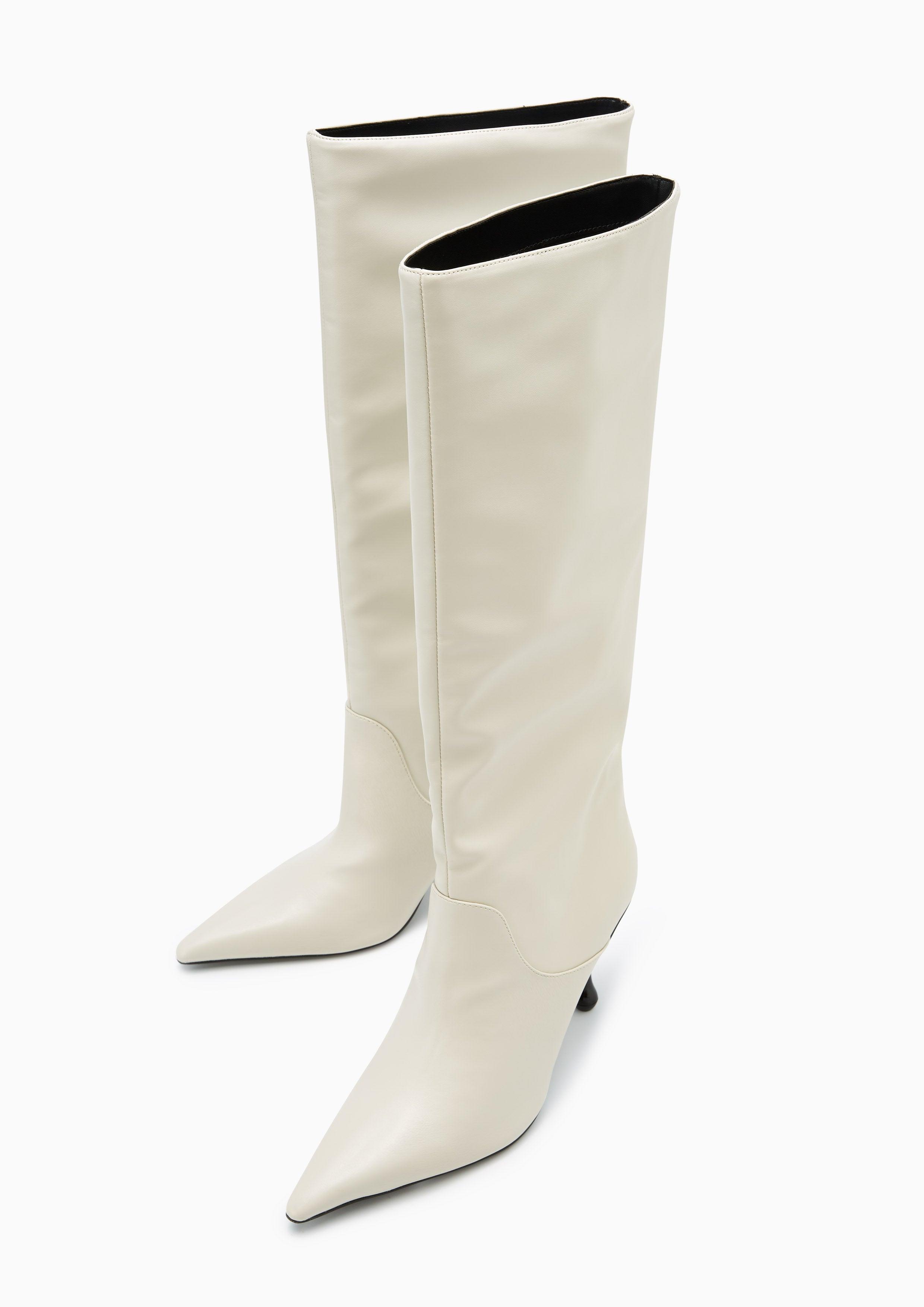 Mexy High Heel Boots Ivory