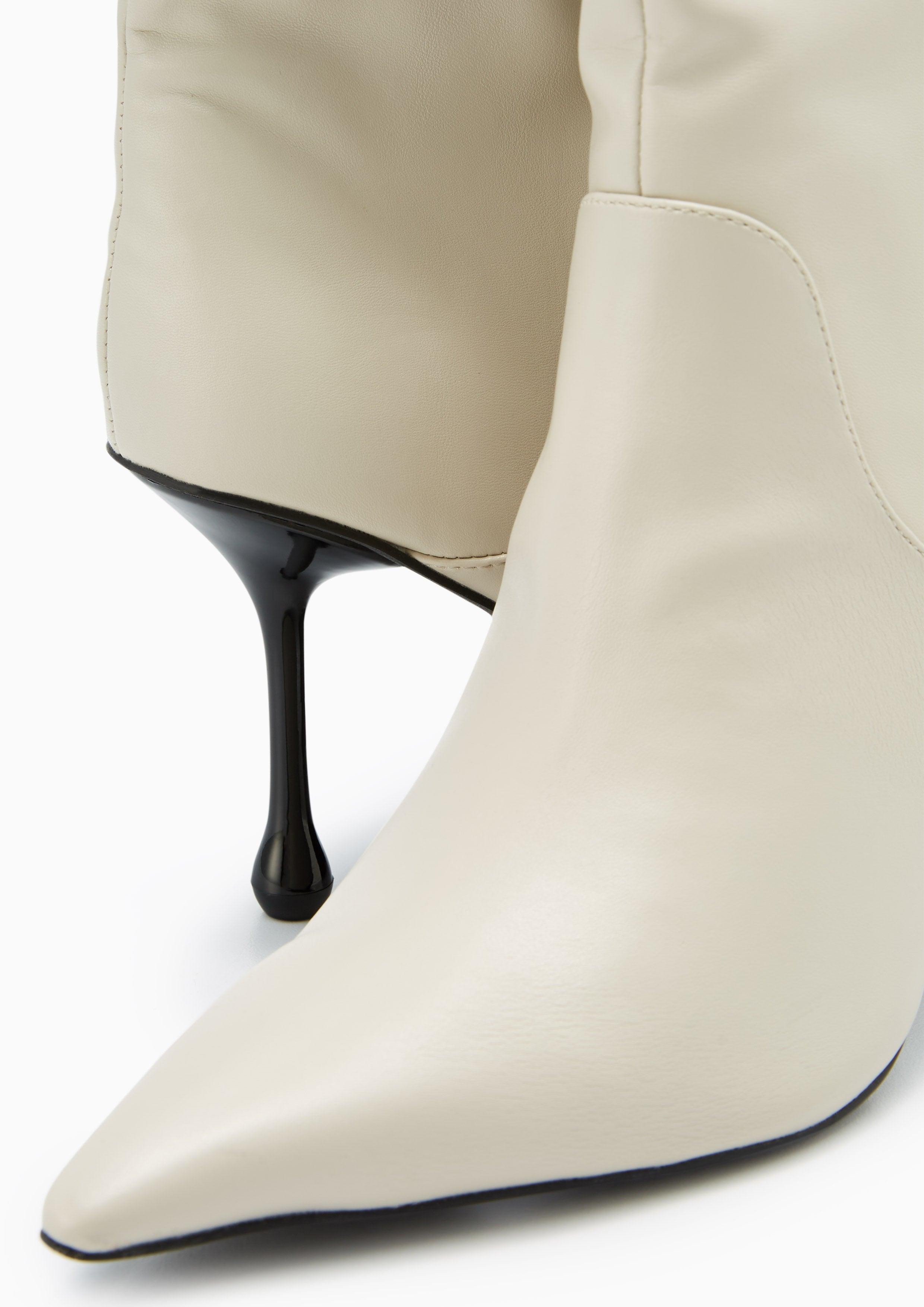 Mexy High Heel Boots Ivory