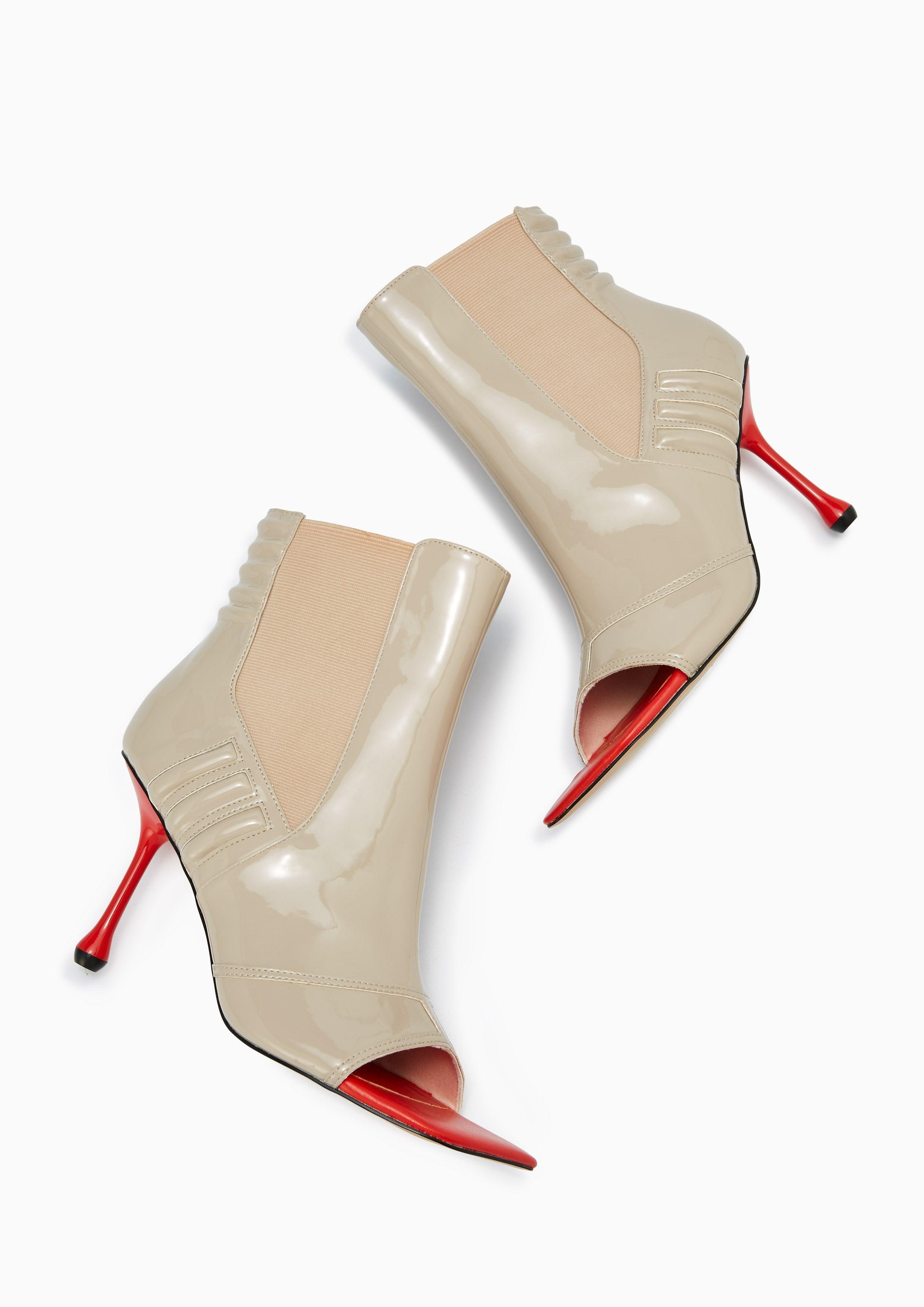 Mika High Heel Boots Beige