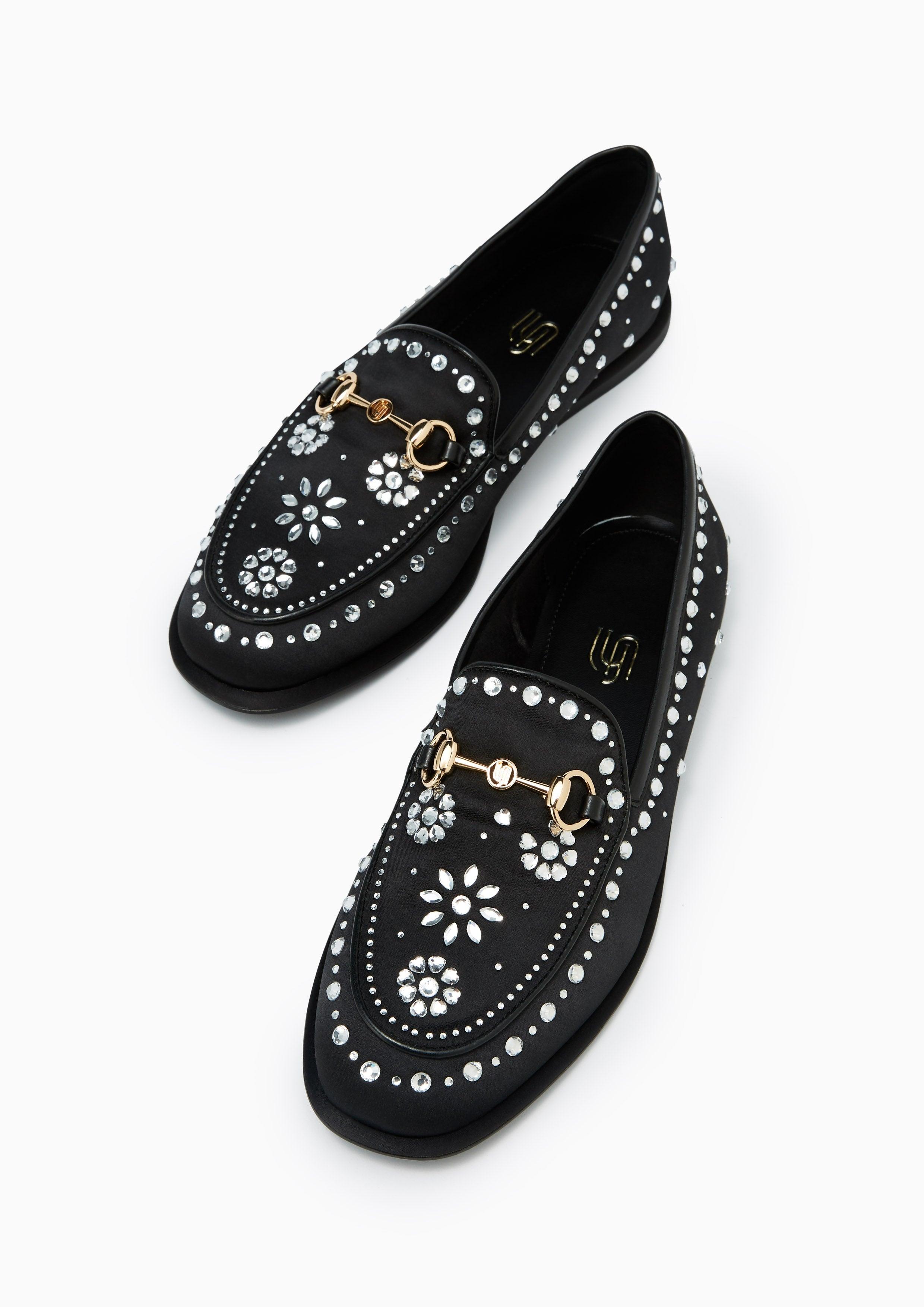 Alika Crystal Loafers Infinite Black