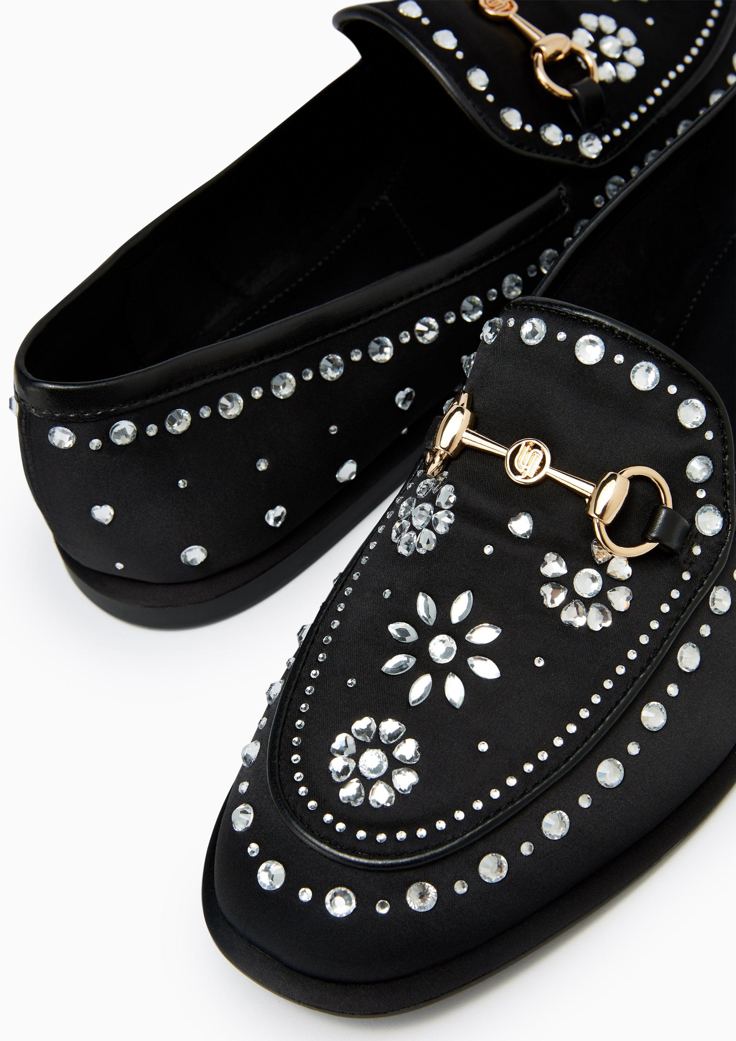 Alika Crystal Loafers Infinite Black