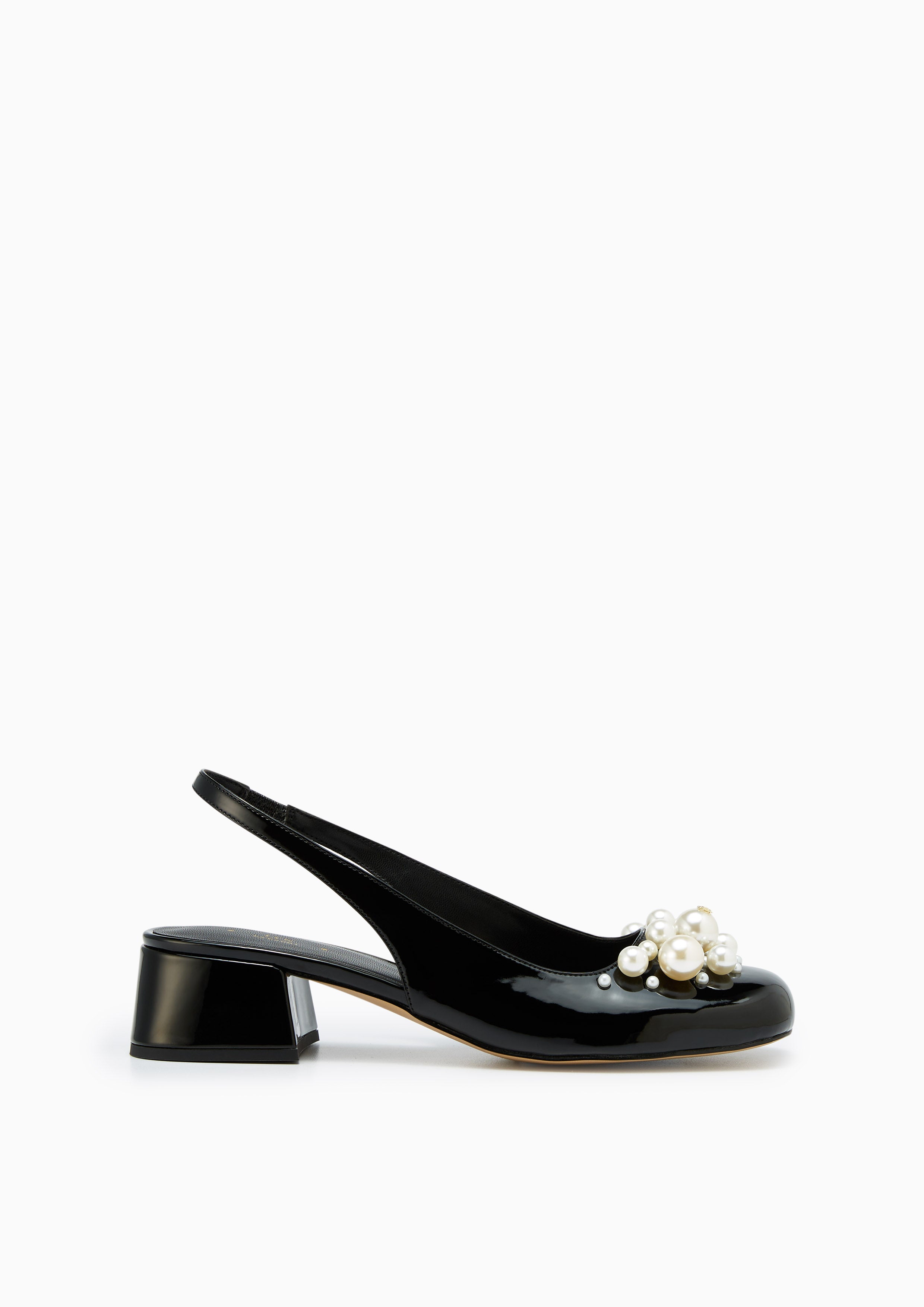 Melaly Low Heel Slingbacks Black - Lyn TH