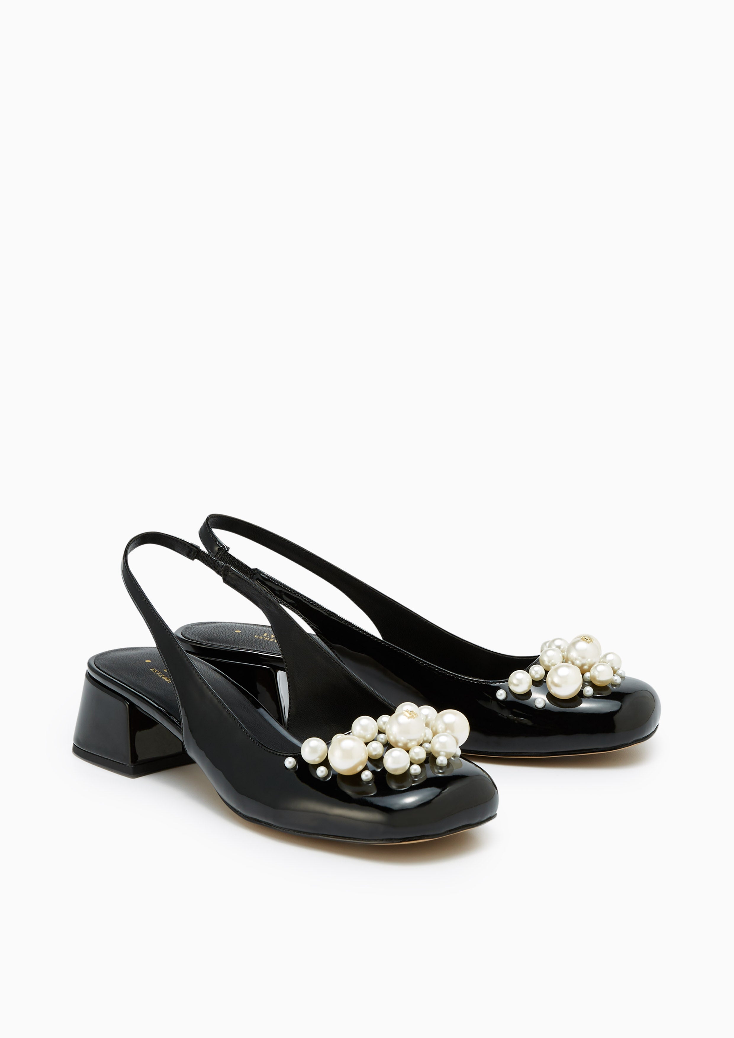 Melaly Low Heel Slingbacks Black - Lyn TH