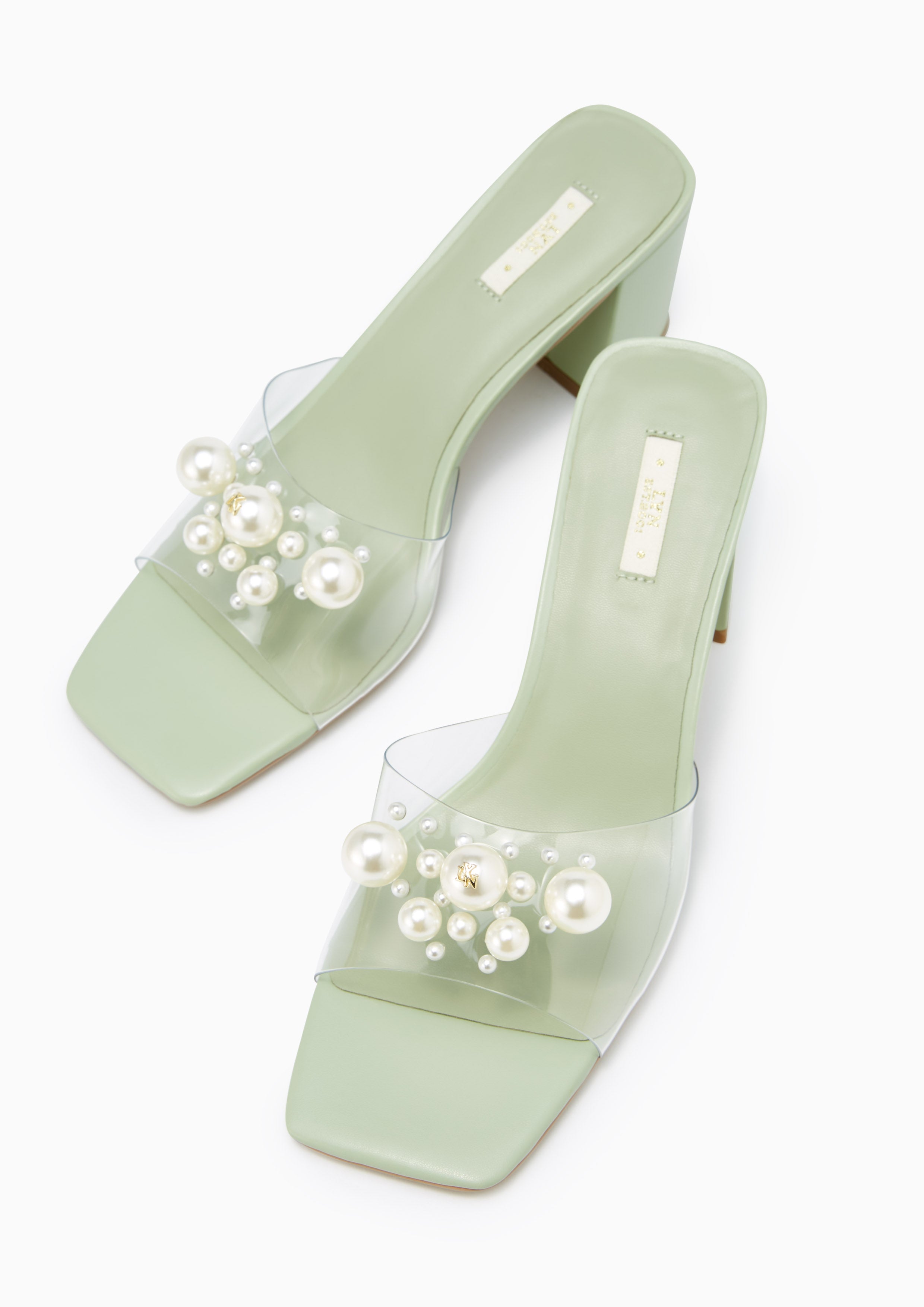 Melaly Low Heel Sandals Green - Lyn TH