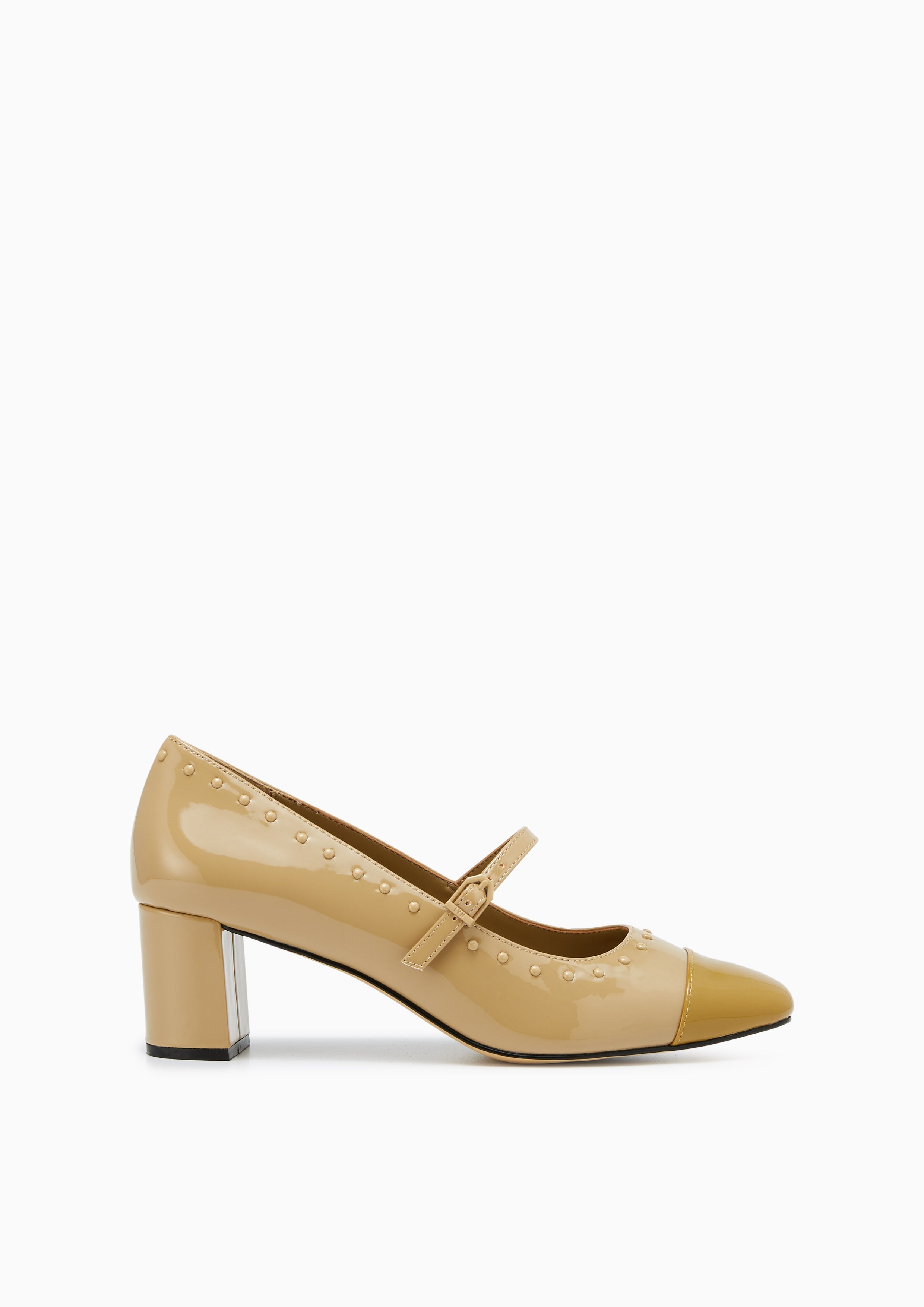 Kenny Mid Heel Pumps Beige - Lyn TH